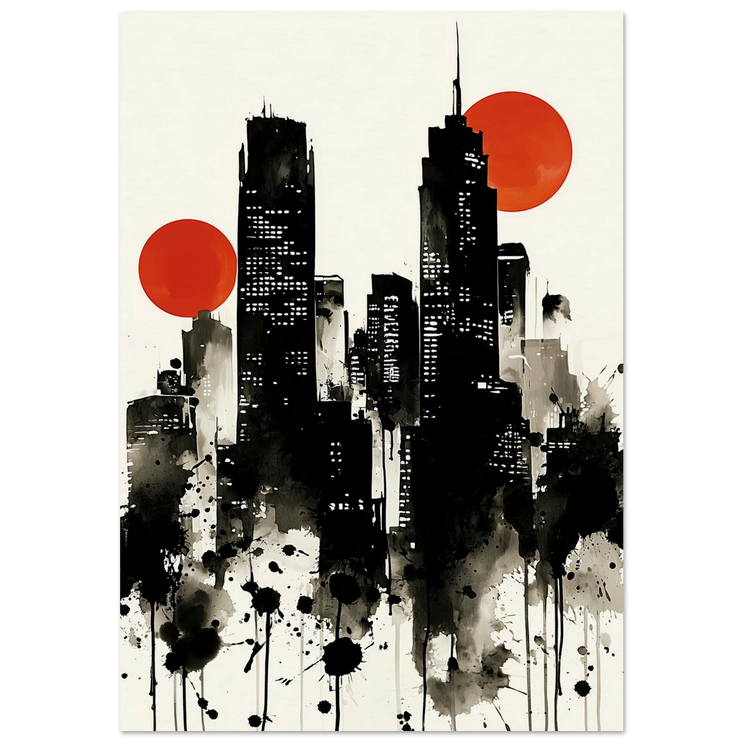 Deux Soleils Sur Manhattan — affiche d'art — art mural STNCL