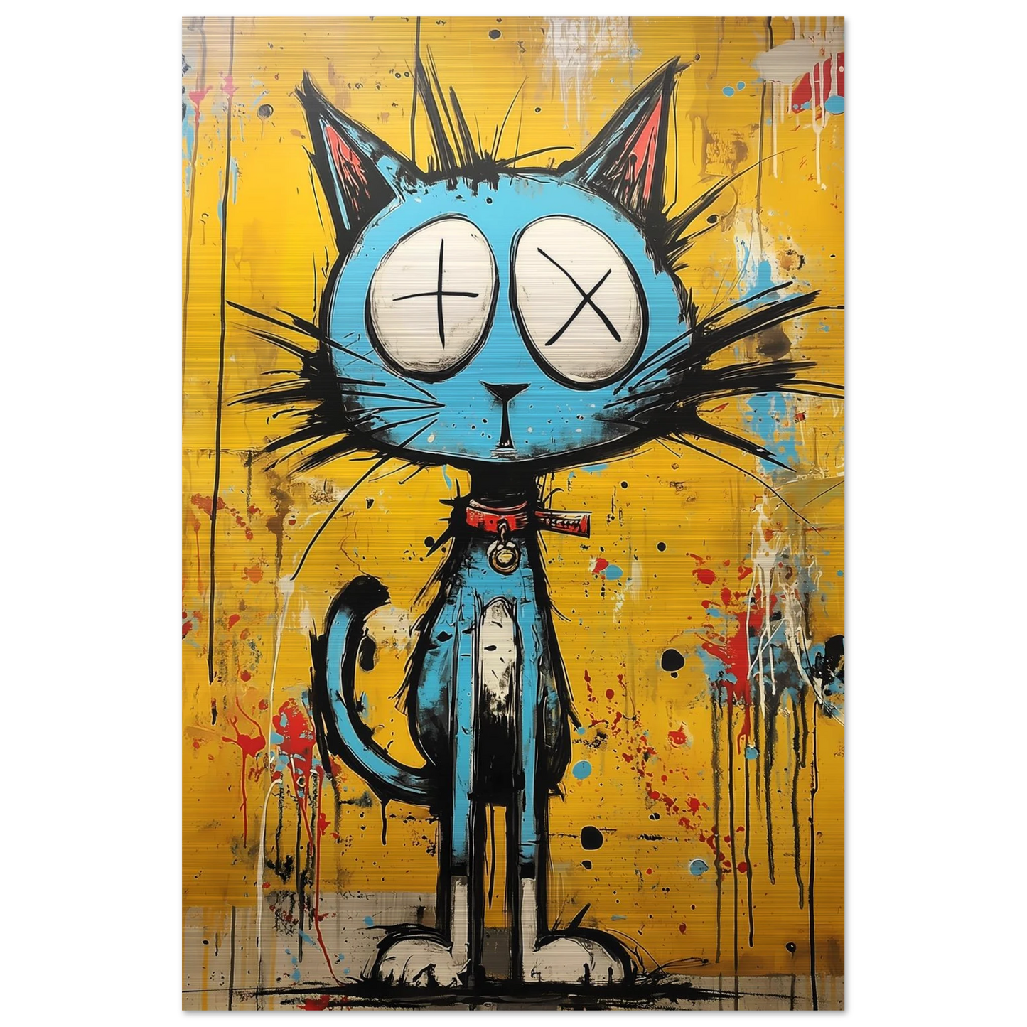 Matou des Murs — tableau aluminium — vue 3 — art mural STNCL