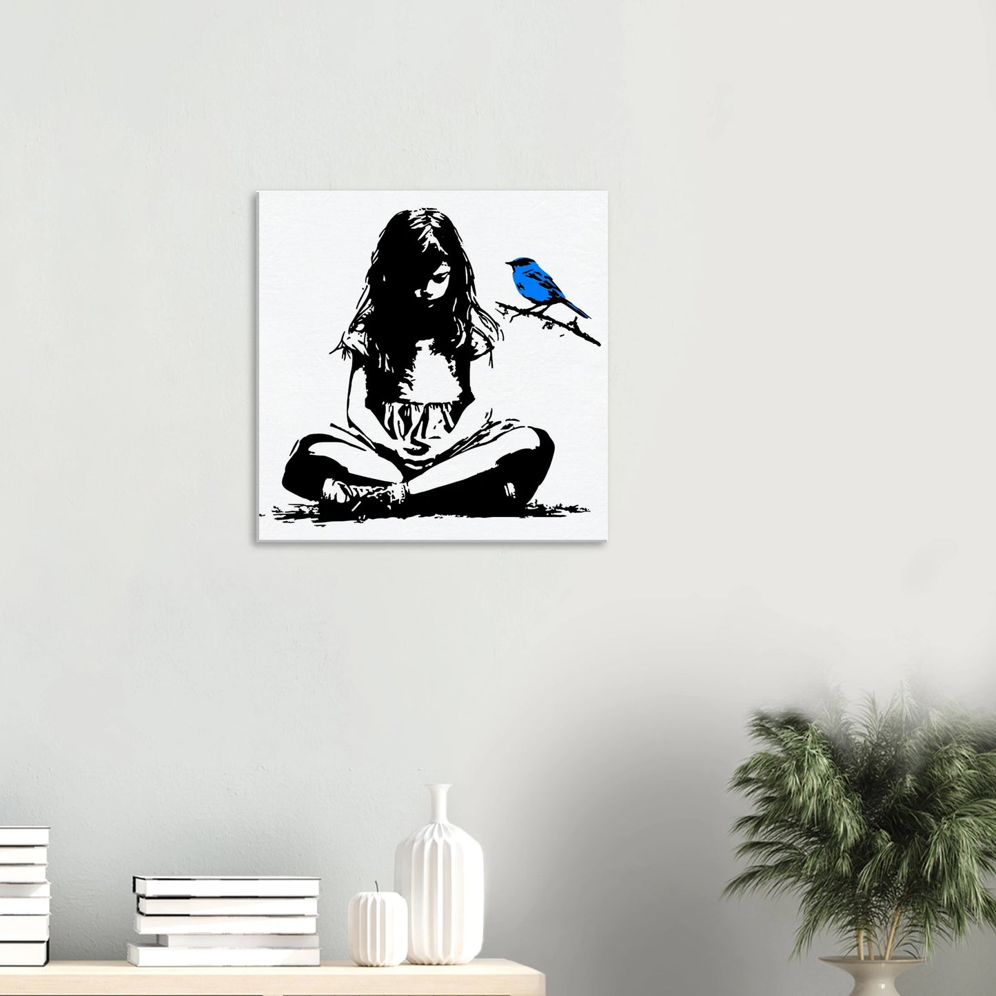 L'Oiseau Bleu — tableau sur toile — vue 5 — art mural STNCL