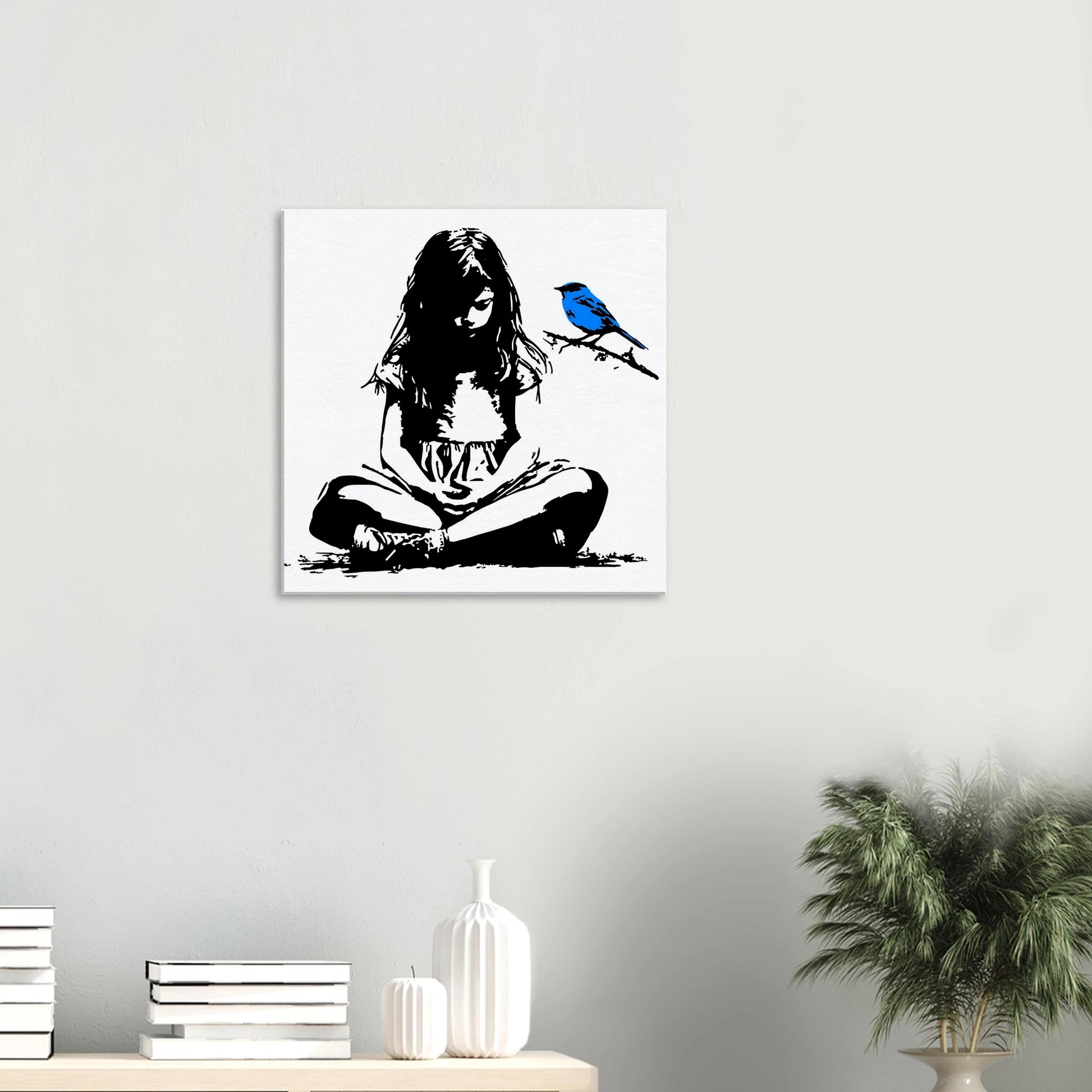 L'Oiseau Bleu — tableau sur toile — vue 5 — art mural STNCL