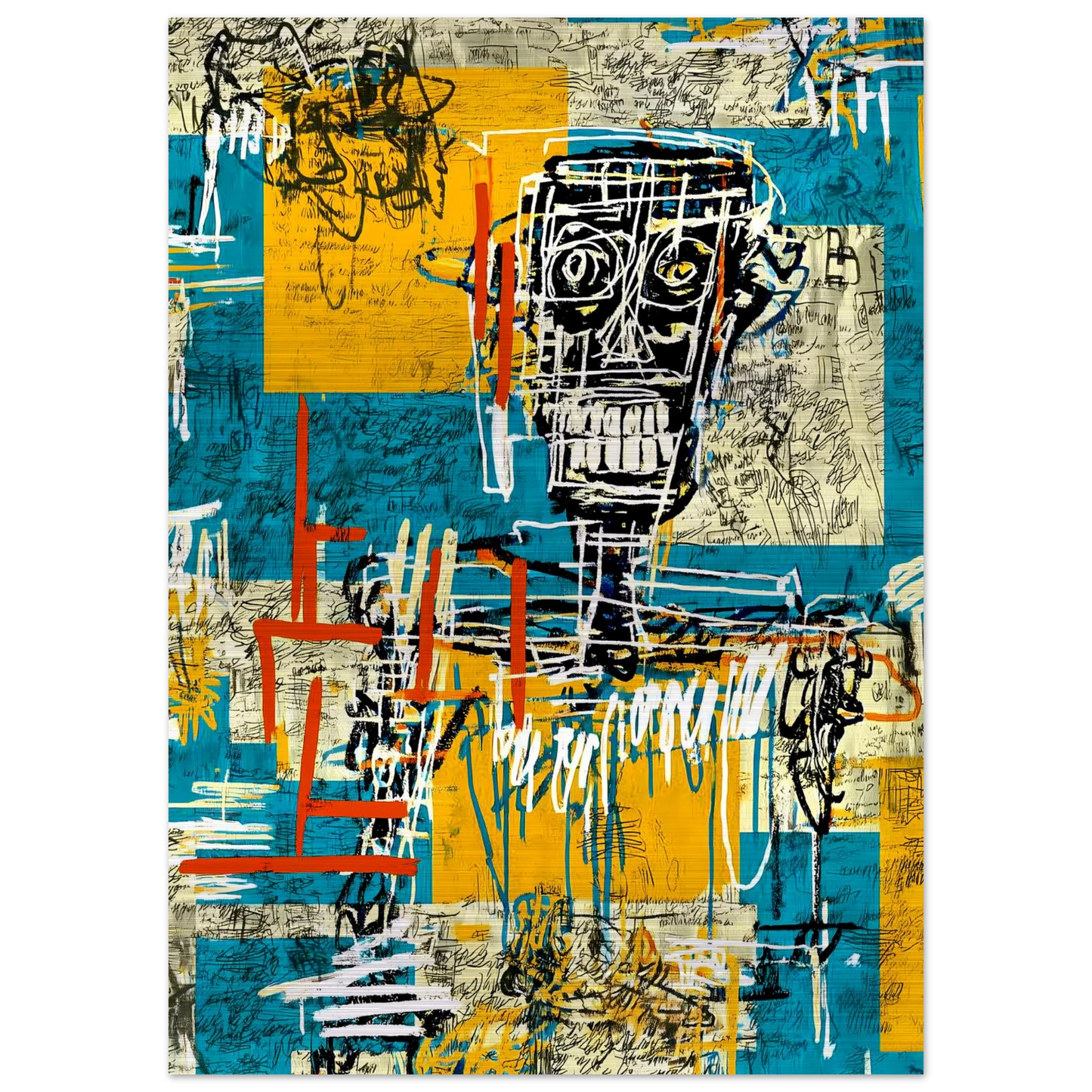Visage Griffé — tableau aluminium — vue 4 — art mural STNCL
