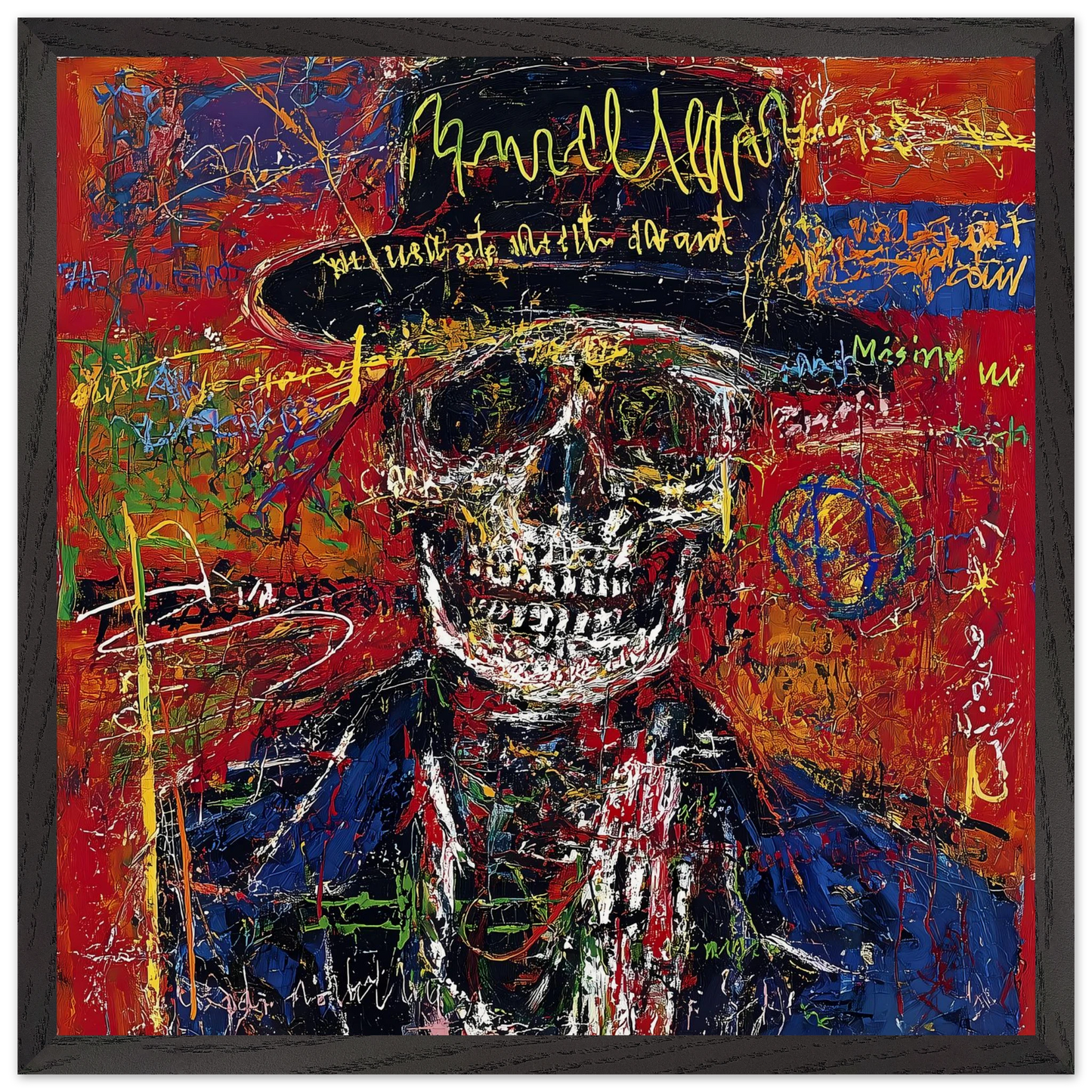 Dandy Macabre — tableau encadré bois — vue 8 — art mural STNCL