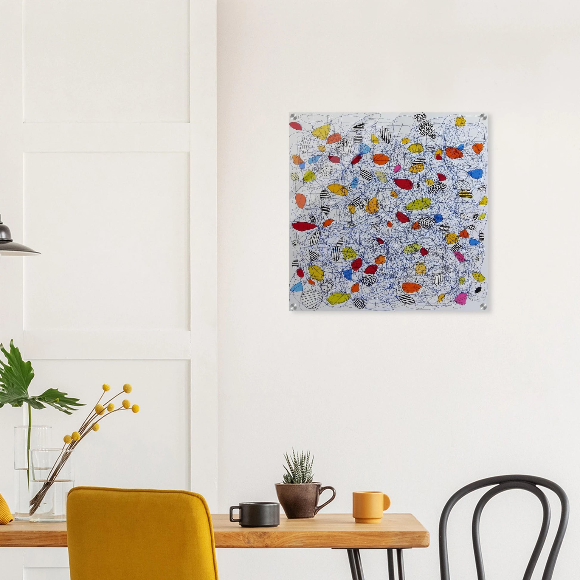 Pelote et Galets — tableau plexiglas — vue 7 — art mural STNCL
