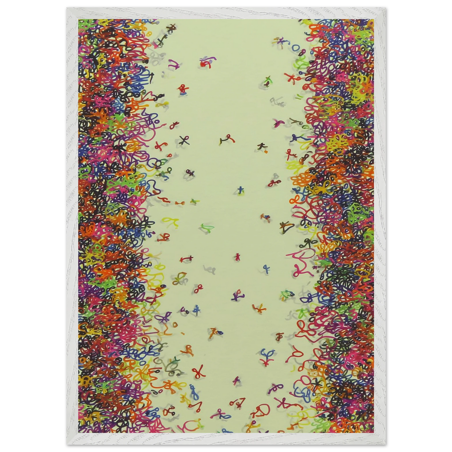 Nuée de Signes — tableau encadre bois — vue 11 — art mural STNCL