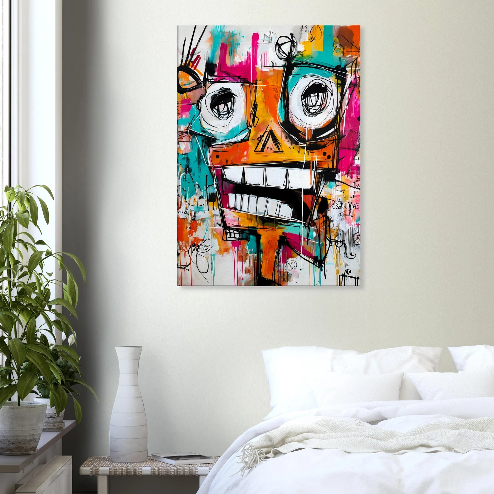 Face à Grands Yeux — tableau sur toile — vue 7 — art mural STNCL