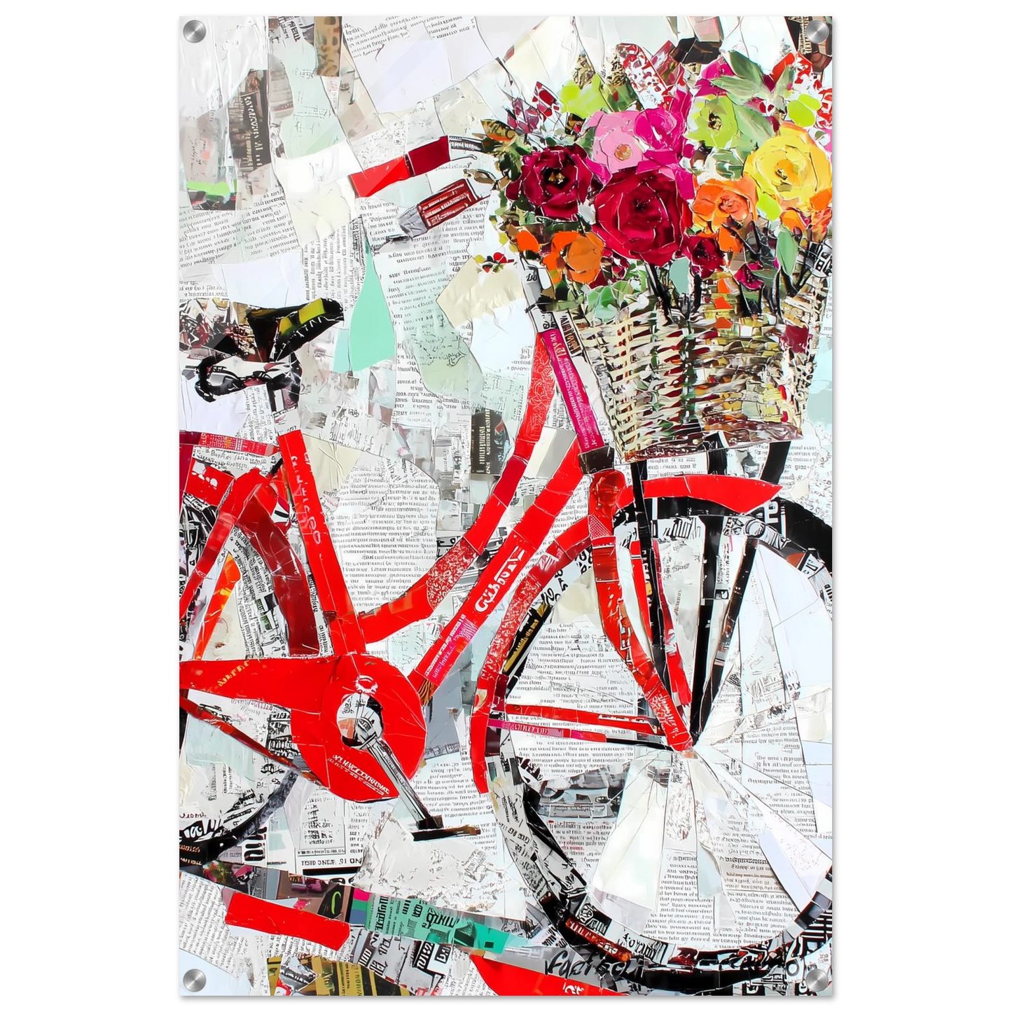 Le Vélo Fleuri — tableau plexiglas — vue 5 — art mural STNCL