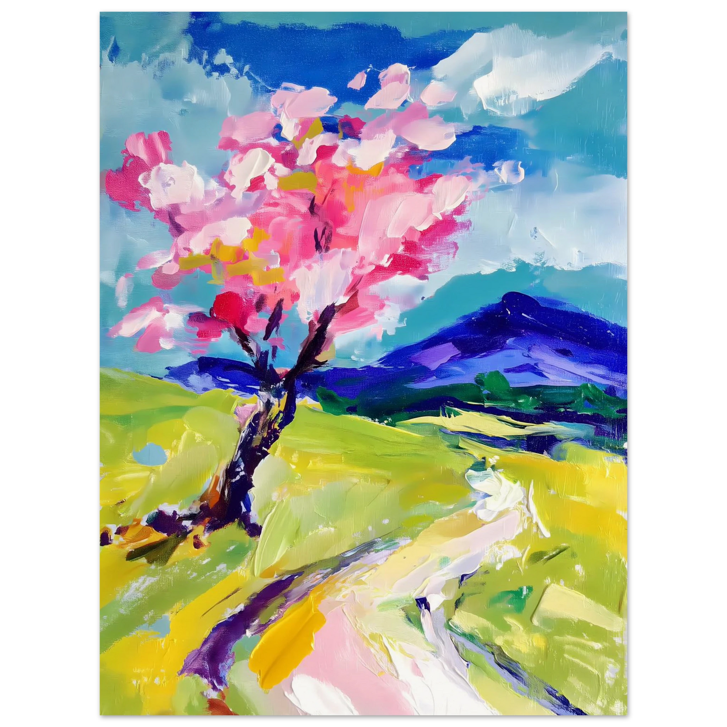 L'Arbre en Fleurs — affiche d'art — vue 3 — art mural STNCL