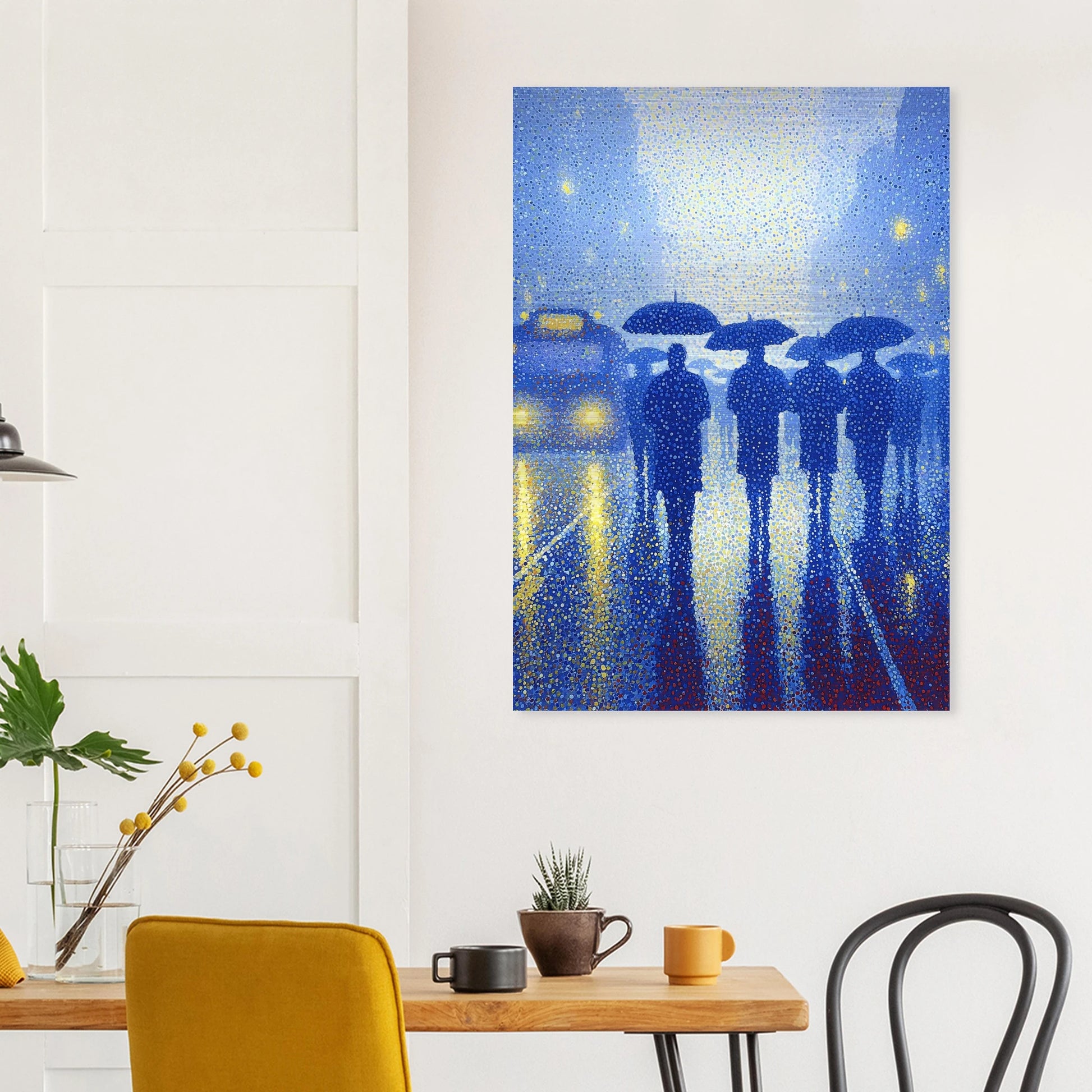 Pluie en Pointillés — tableau aluminium — vue 8 — art mural STNCL