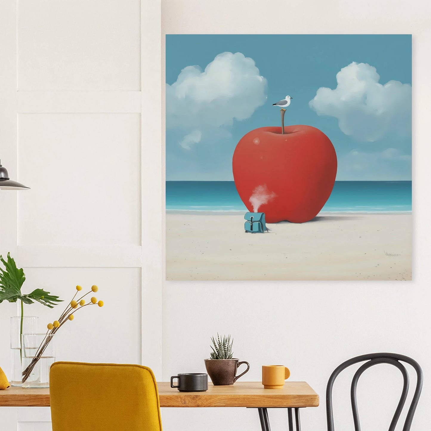 Pomme sur la Plage — affiche d'art — vue 8 — art mural STNCL