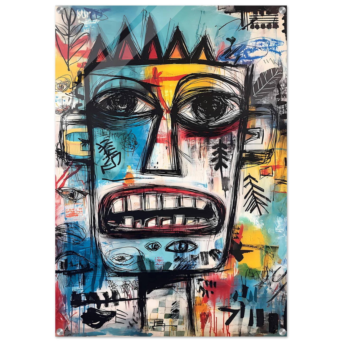 Roi Primitif — tableau plexiglas — art mural STNCL