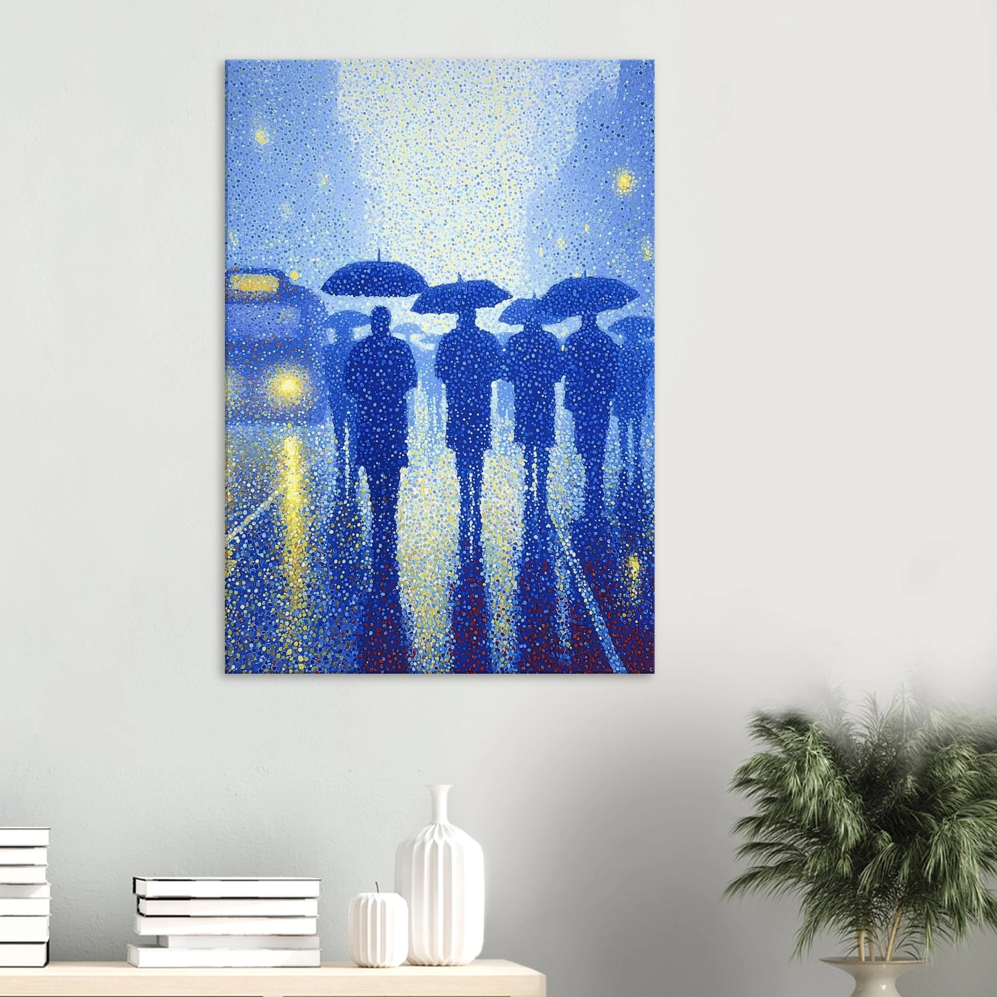 Pluie en Pointillés — tableau sur toile — vue 6 — art mural STNCL