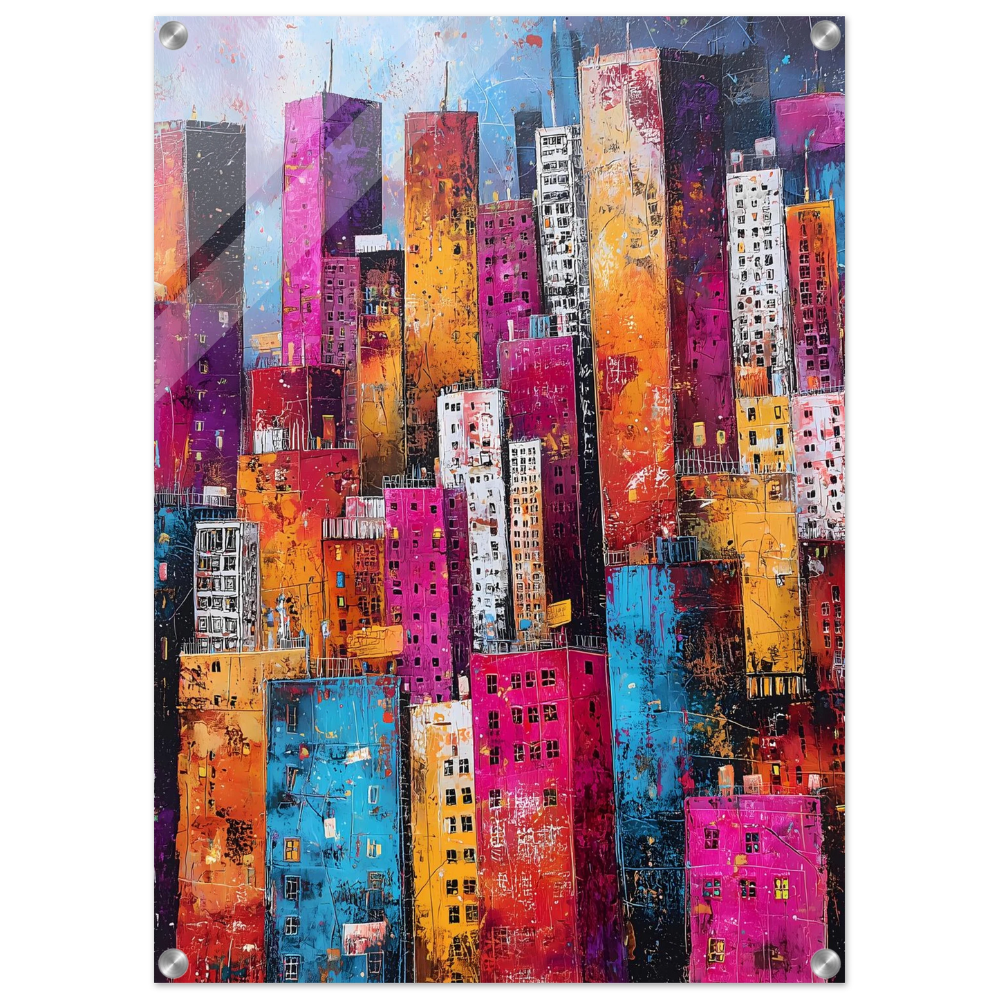 Empilement — tableau plexiglas — vue 2 — art mural STNCL