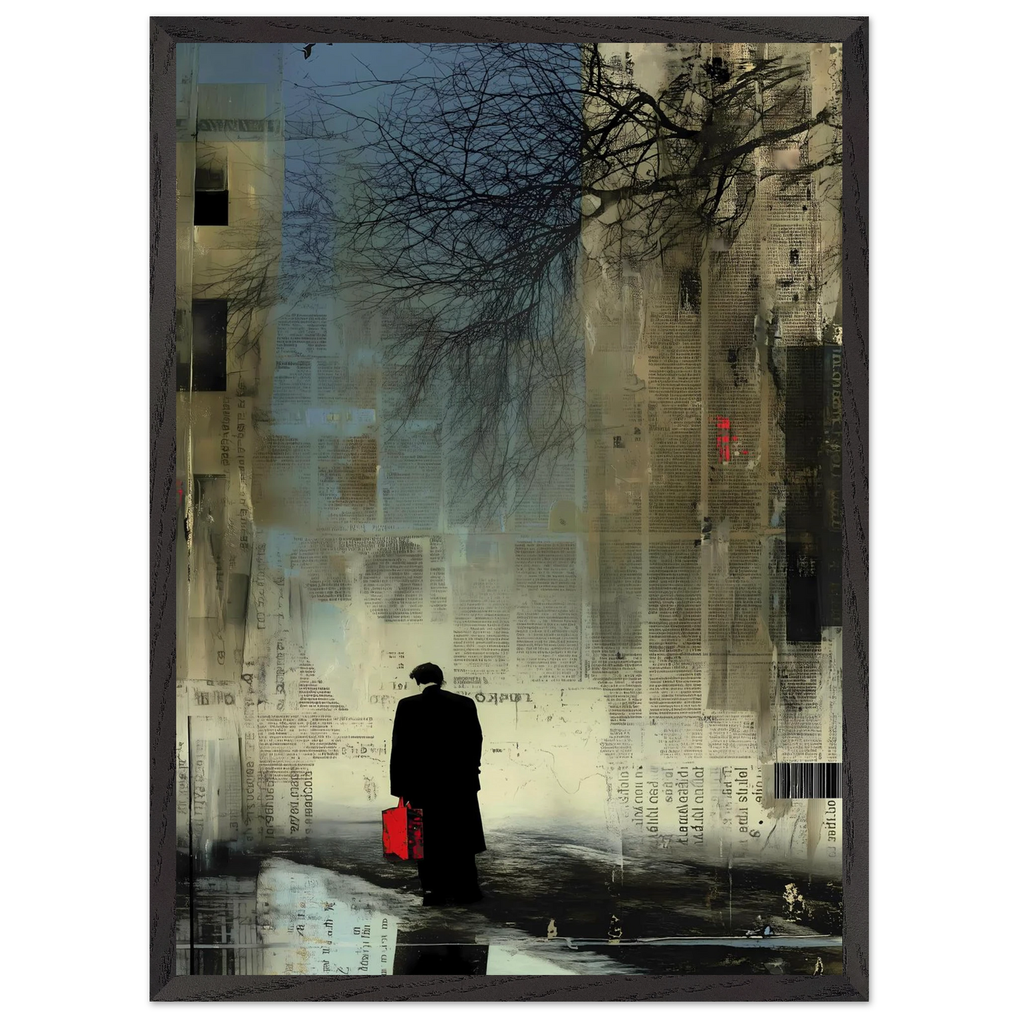 La Valise Rouge — tableau encadré bois — vue 10 — art mural STNCL