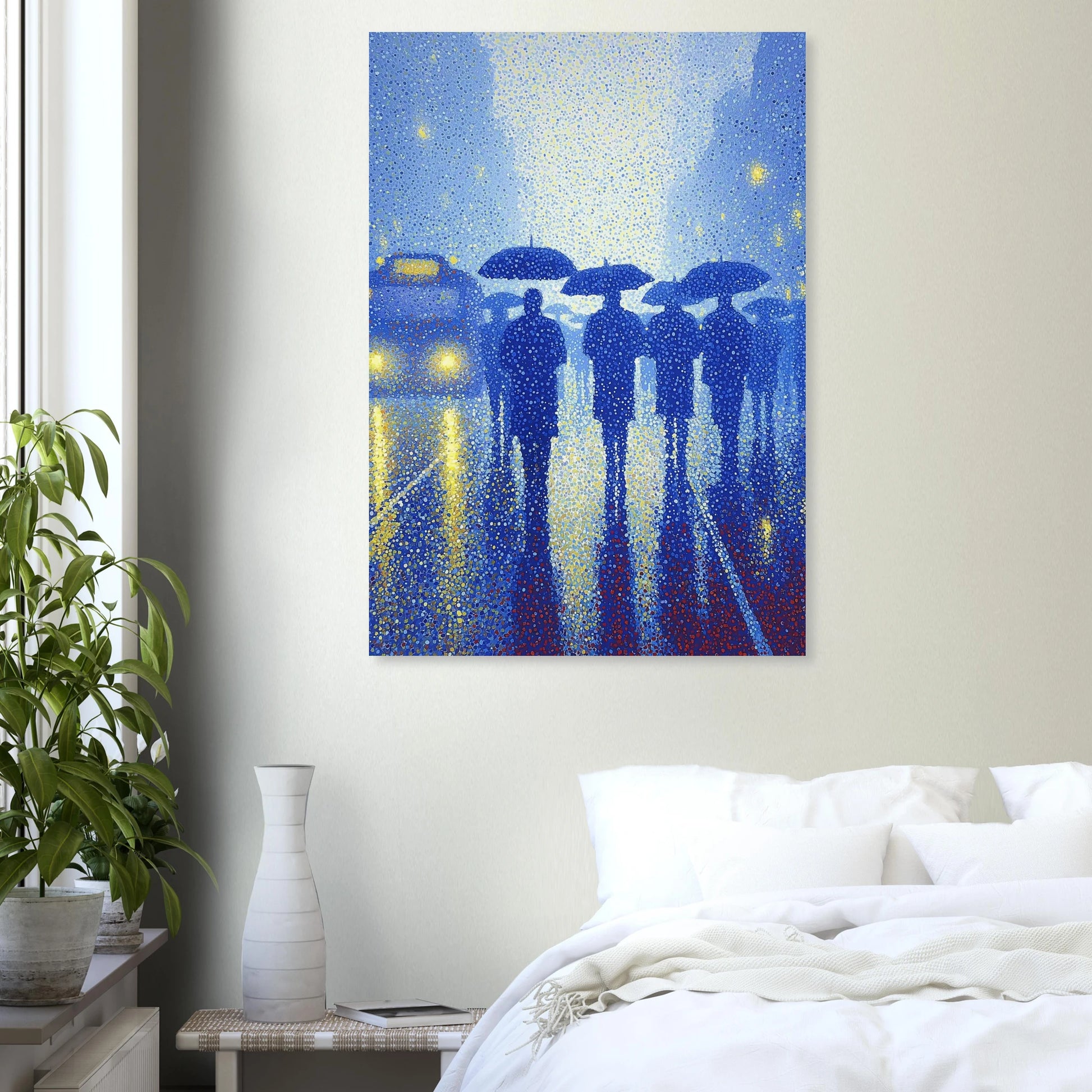 Pluie de Néon Bleu — affiche d'art — vue 7 — art mural STNCL