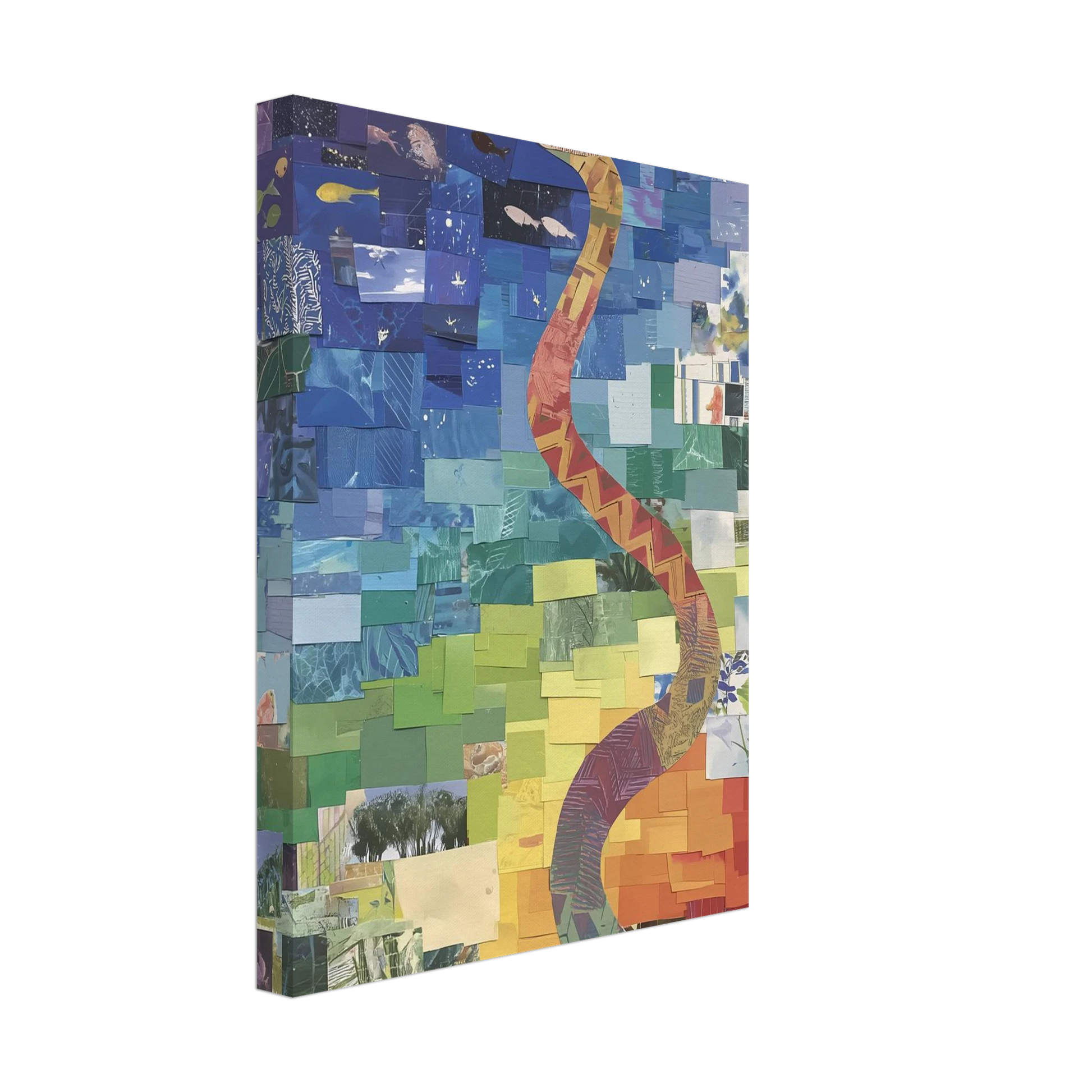 Serpent des Saisons — tableau sur toile — vue 4 — art mural STNCL