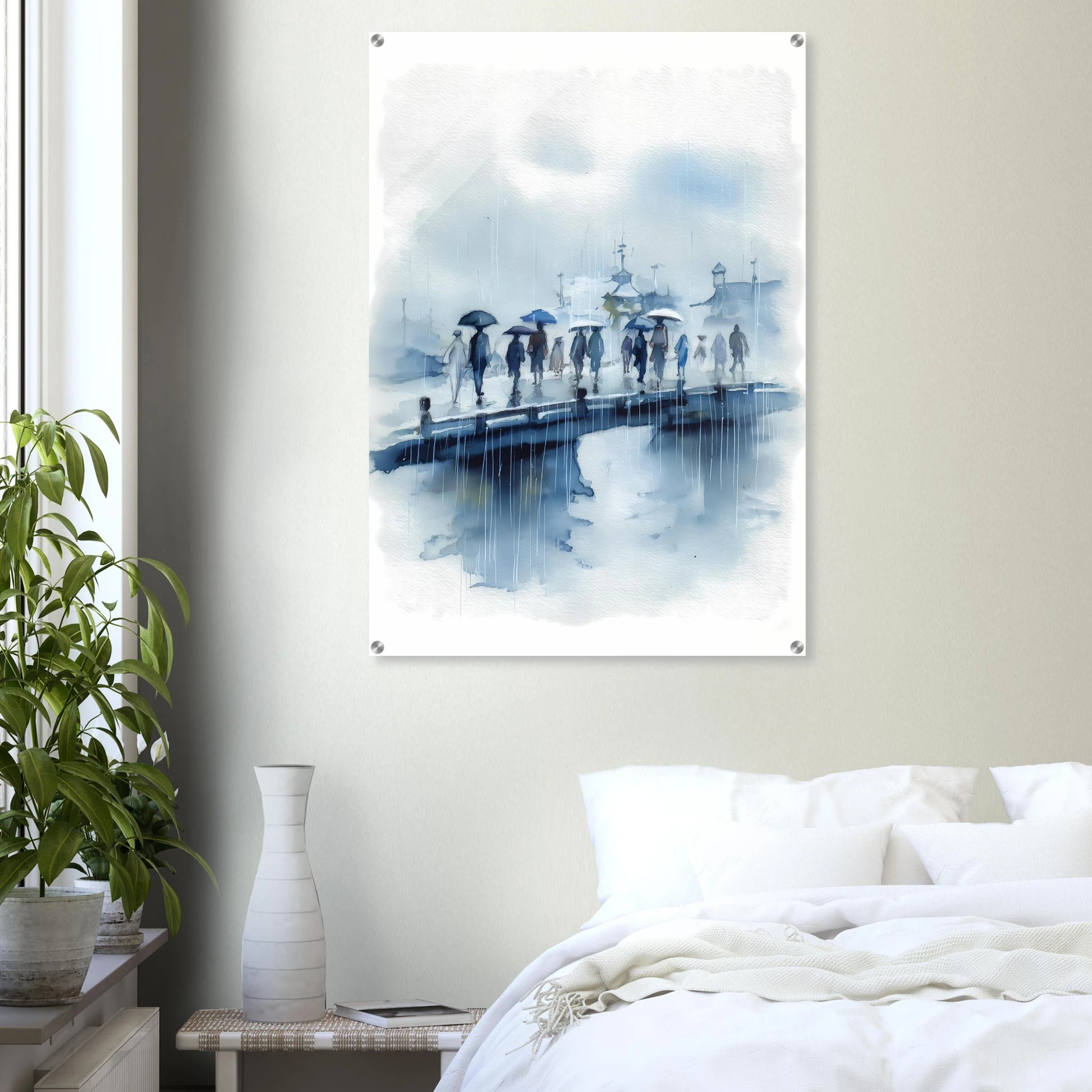 Pluie sur le Pont — tableau plexiglas — vue 7 — art mural STNCL