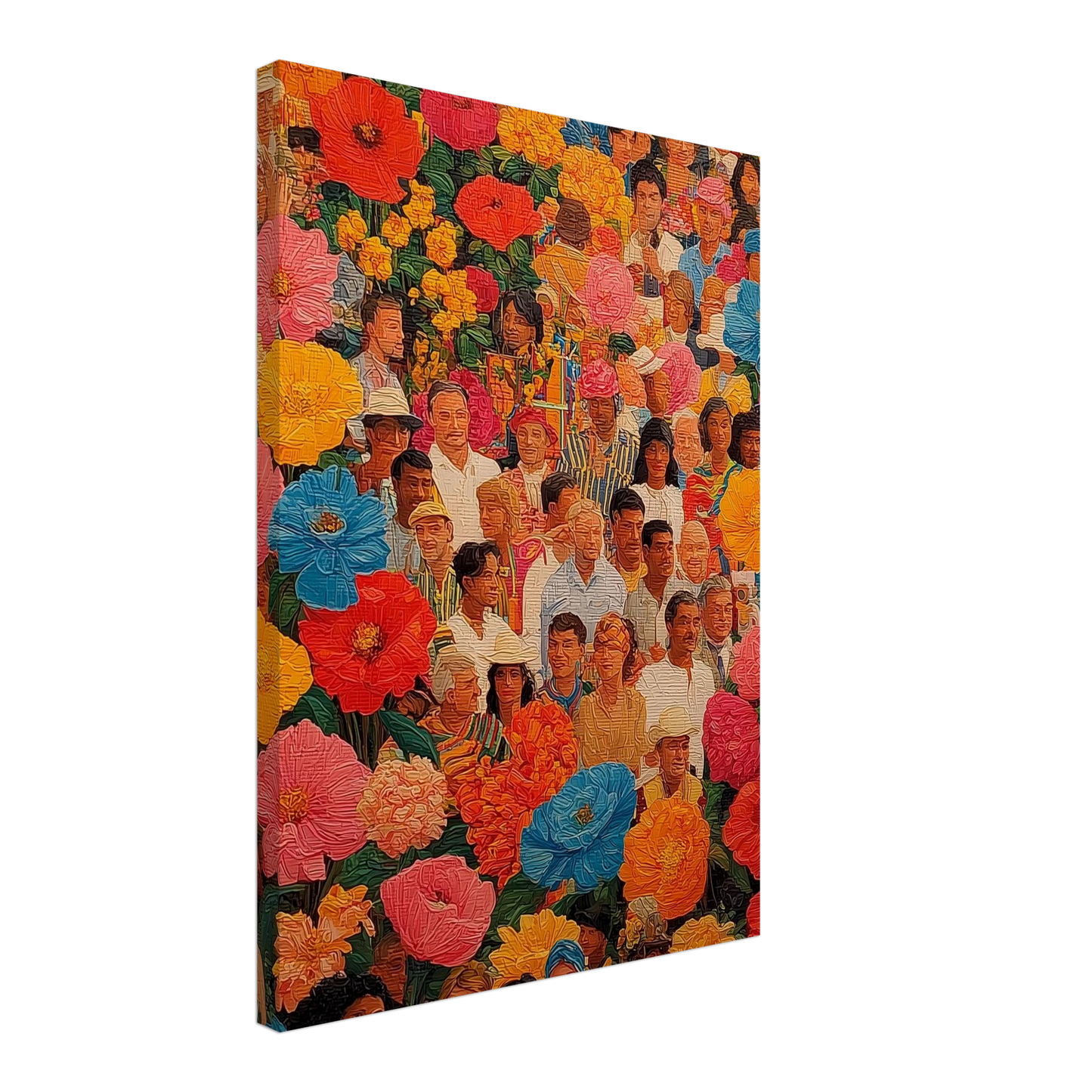 Jardin des Visages — tableau sur toile — vue 3 — art mural STNCL