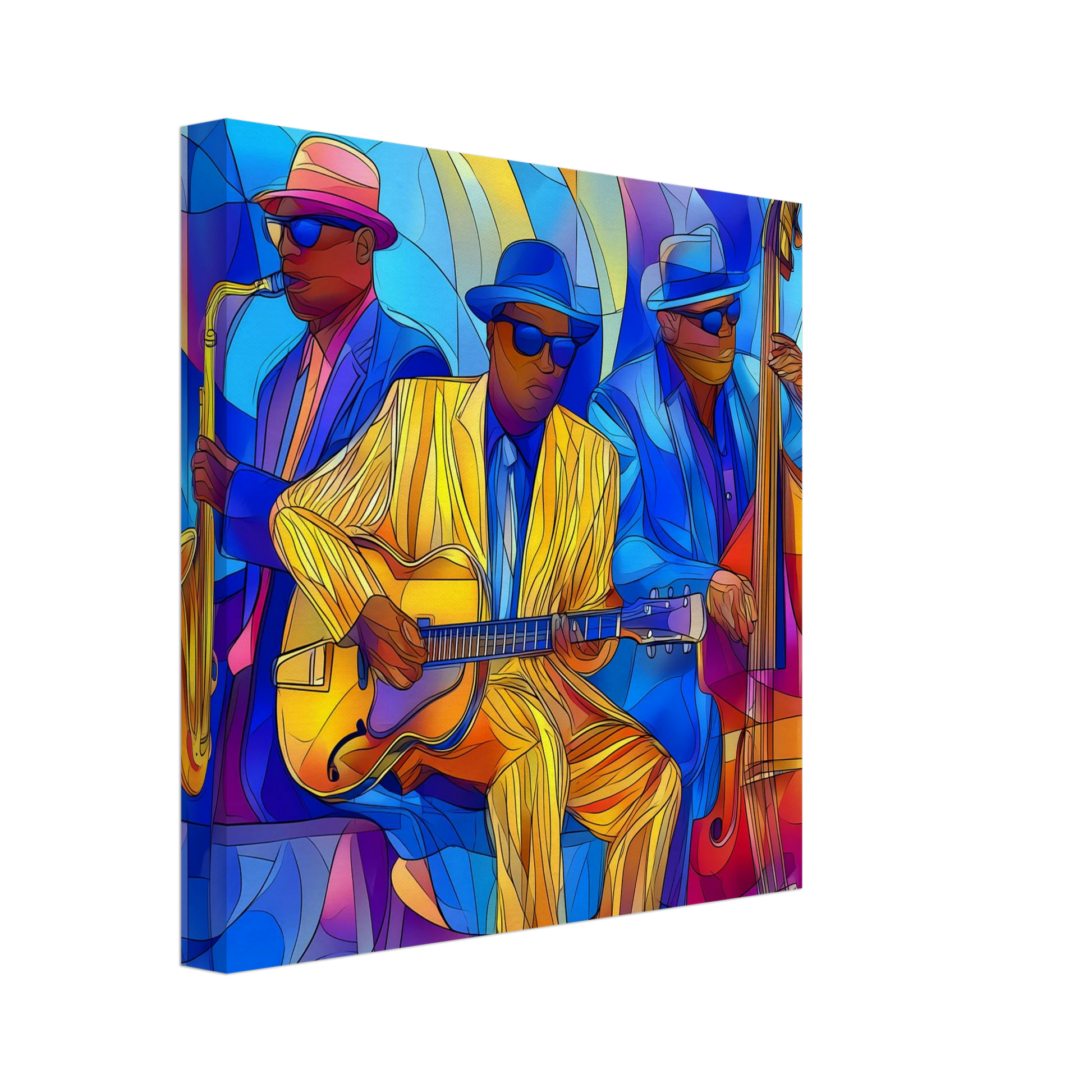 Trio de Jazz — tableau sur toile — vue 2 — art mural STNCL