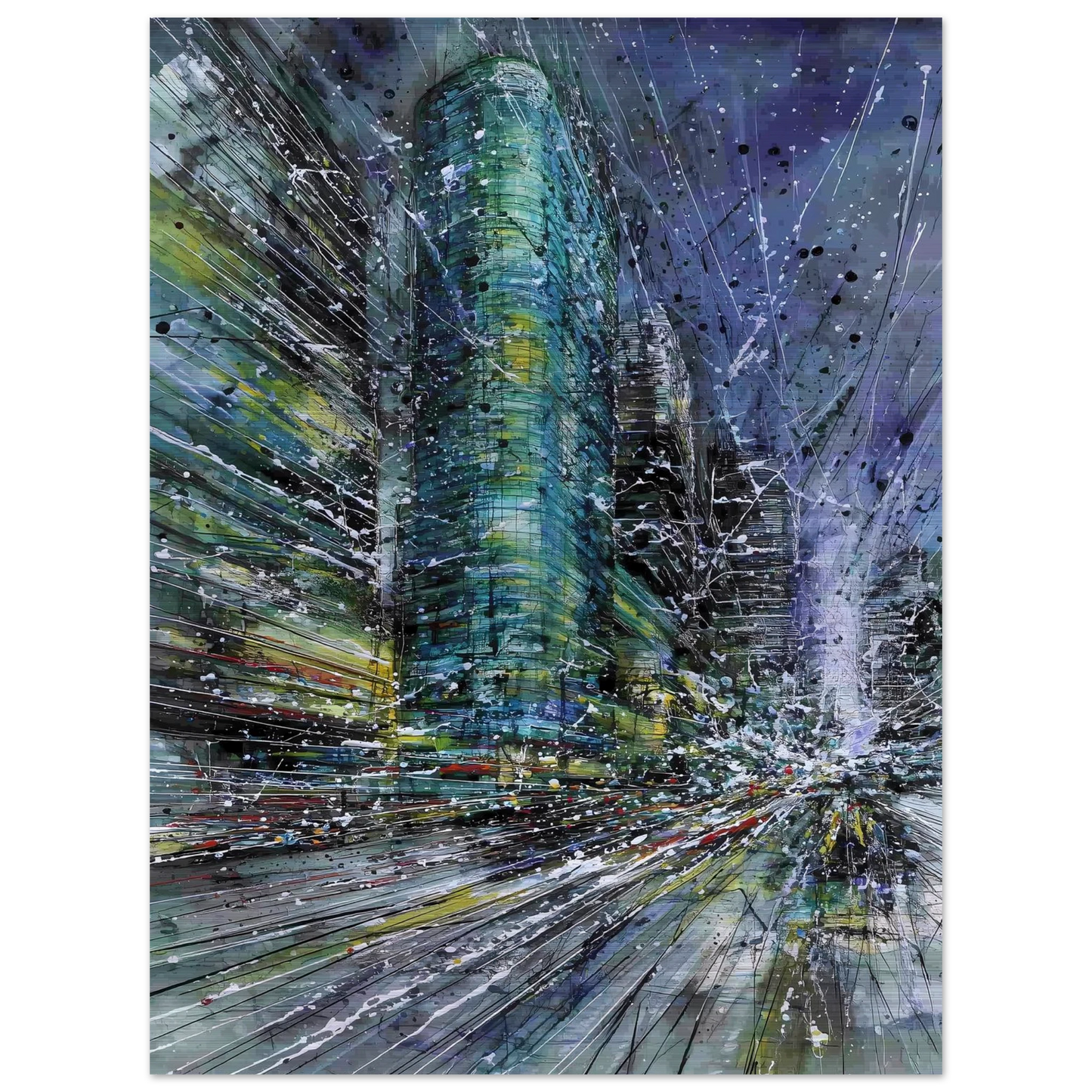 Vertige de la Cité — tableau aluminium — vue 2 — art mural STNCL