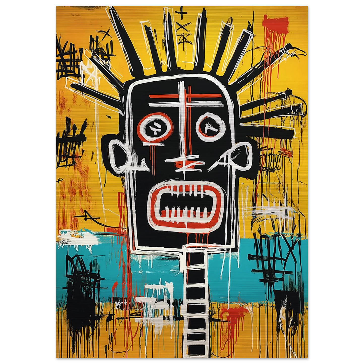Tête Solaire — tableau aluminium — vue 4 — art mural STNCL