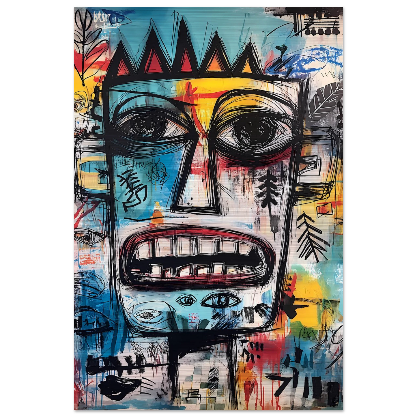 Roi Primitif — tableau aluminium — vue 3 — art mural STNCL