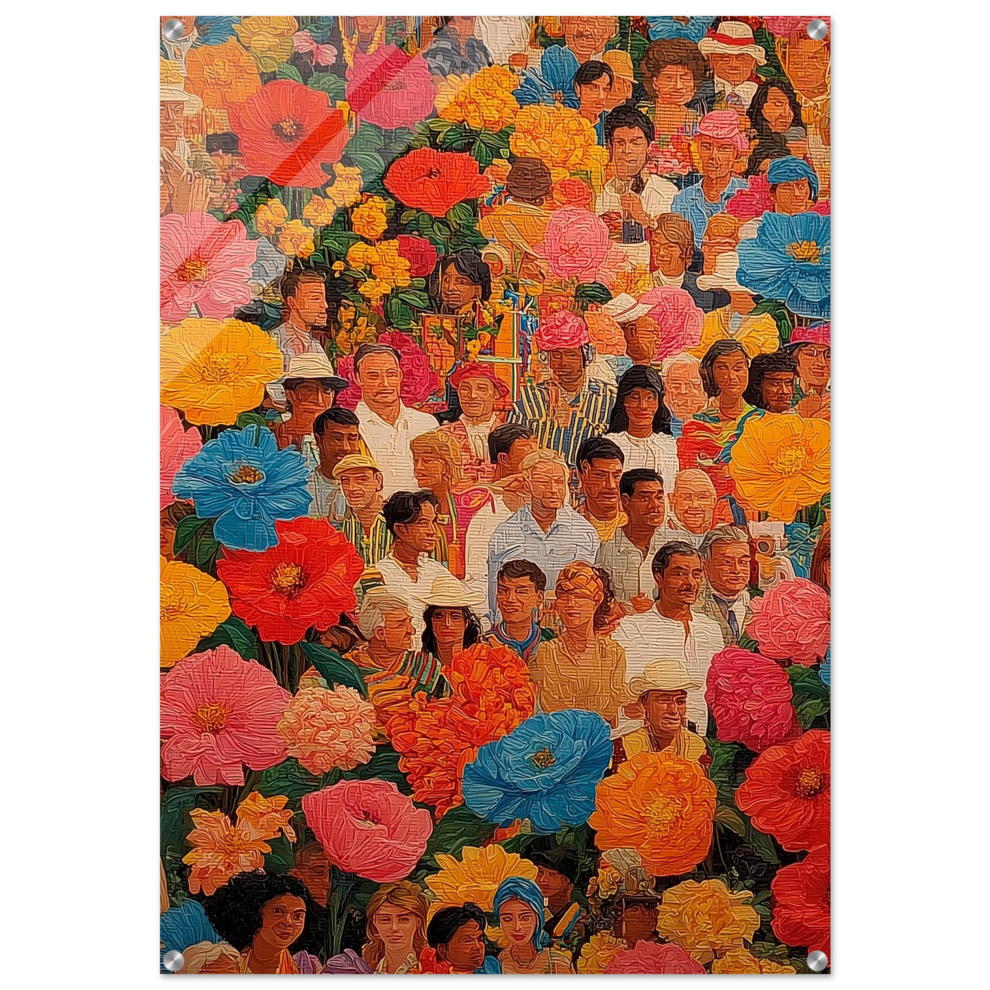 Jardin des Visages — tableau plexiglas — art mural STNCL
