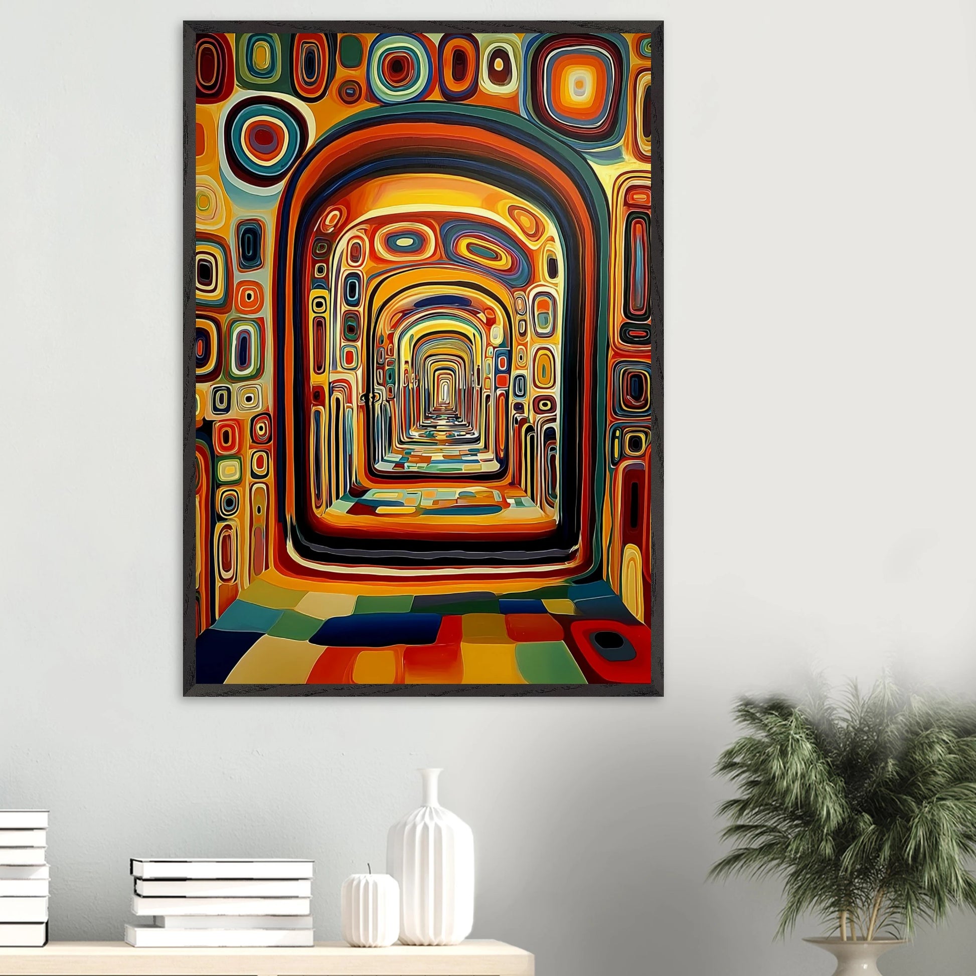 Enfilade Sans Fin — tableau encadré bois — vue 16 — art mural STNCL
