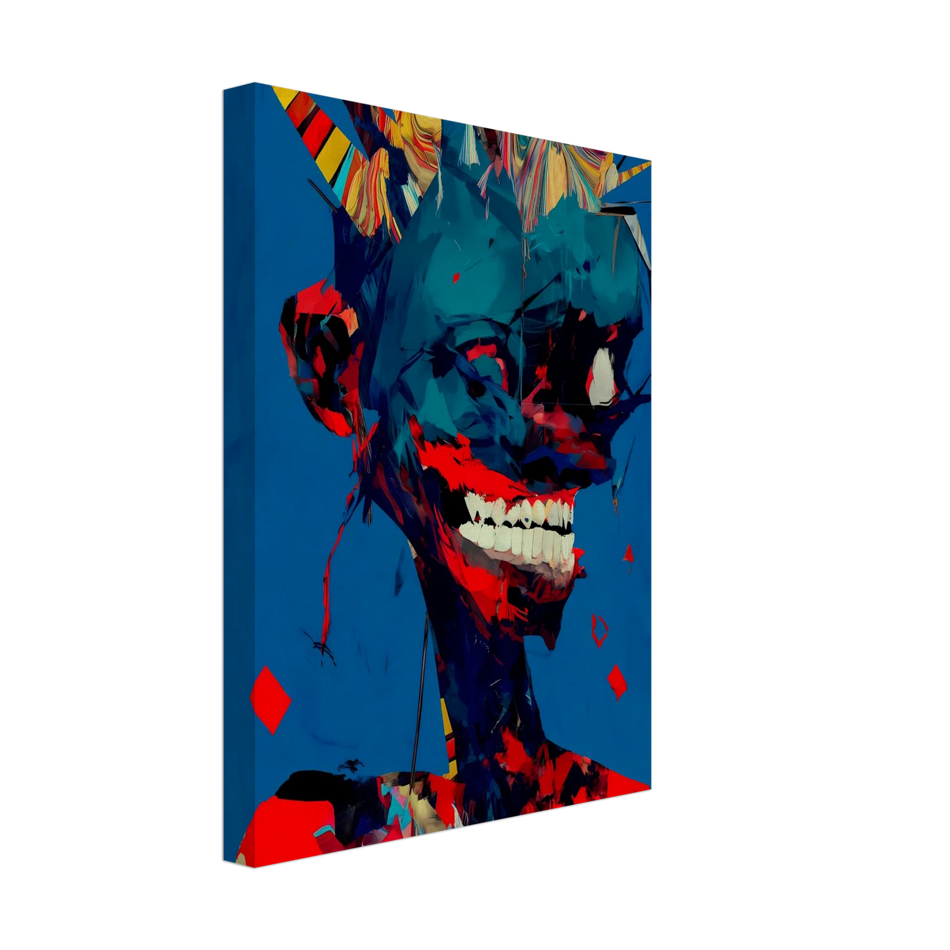 Le Rire Bleu — tableau sur toile — vue 4 — art mural STNCL