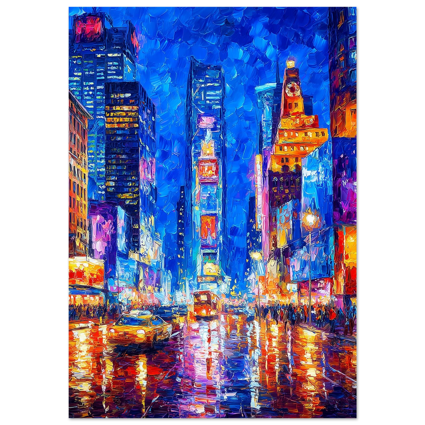 Times Square Sous La Pluie — tableau aluminium — art mural STNCL