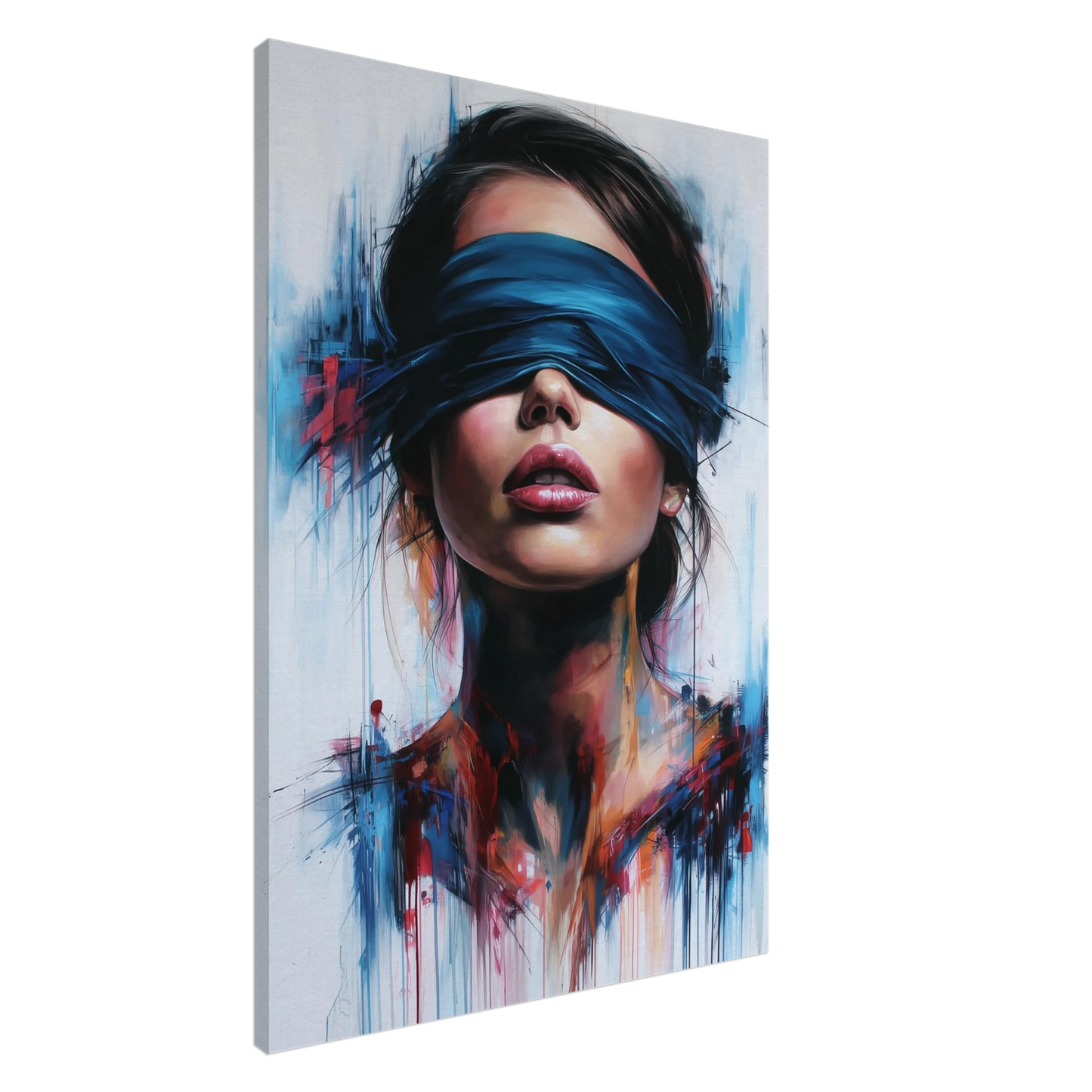 L'Éveil Sous le Bandeau Bleu — tableau sur toile — art mural STNCL