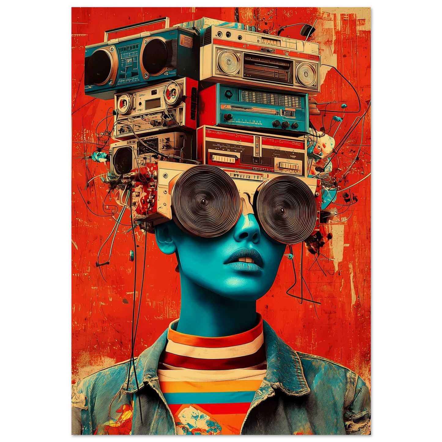 Tête à Musique — affiche d'art — art mural STNCL