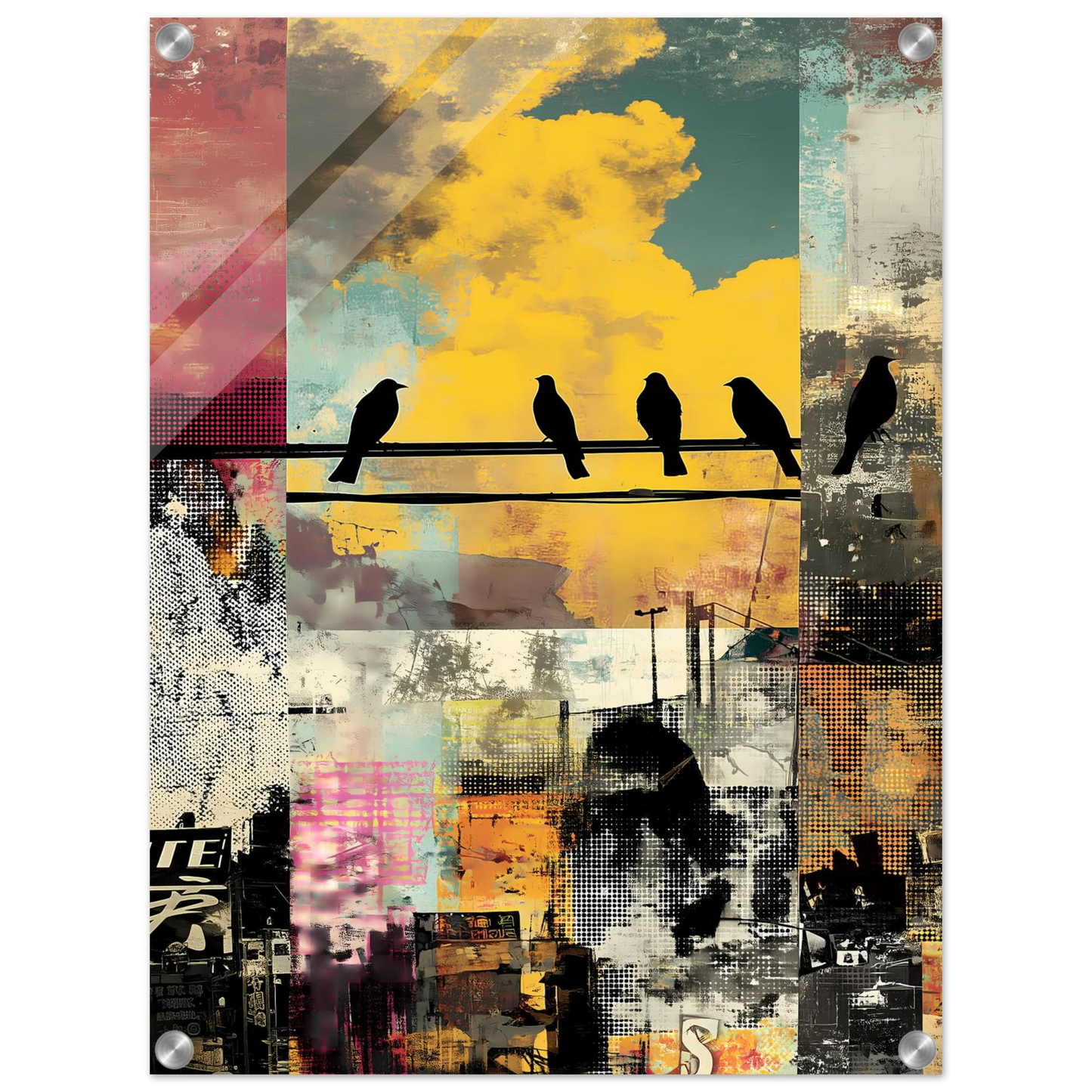 Perchoir Urbain — tableau plexiglas — vue 4 — art mural STNCL