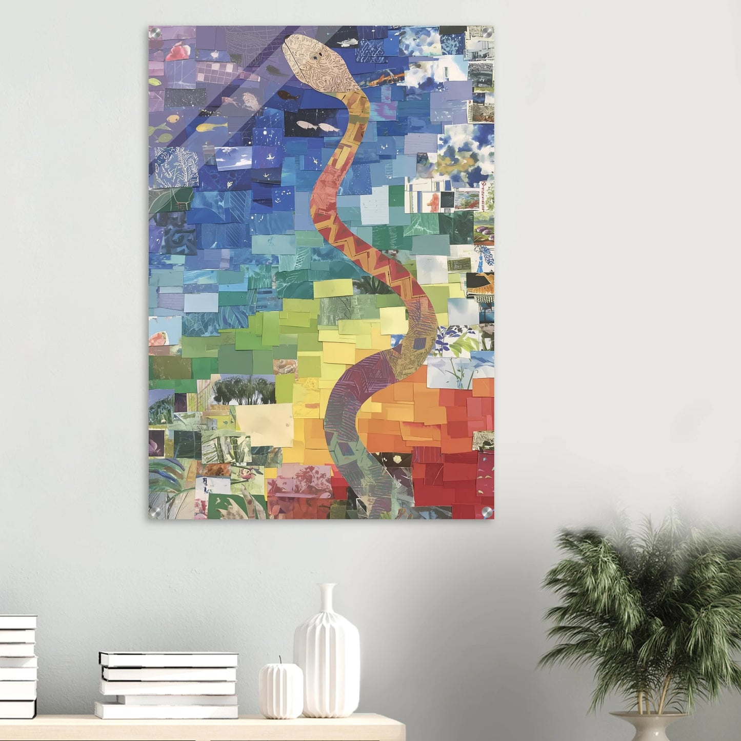 Serpent des Saisons — tableau plexiglas — vue 6 — art mural STNCL