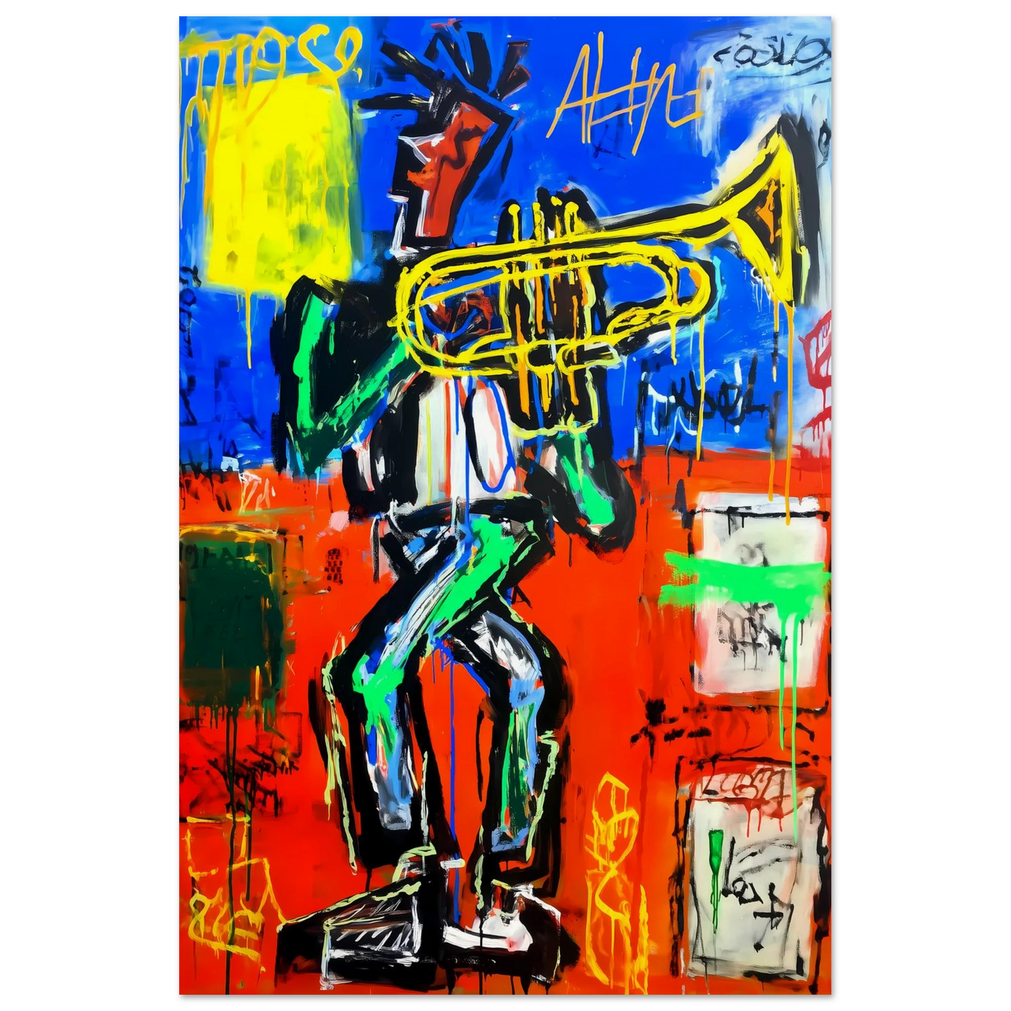 Le Trompettiste — affiche d'art — vue 4 — art mural STNCL