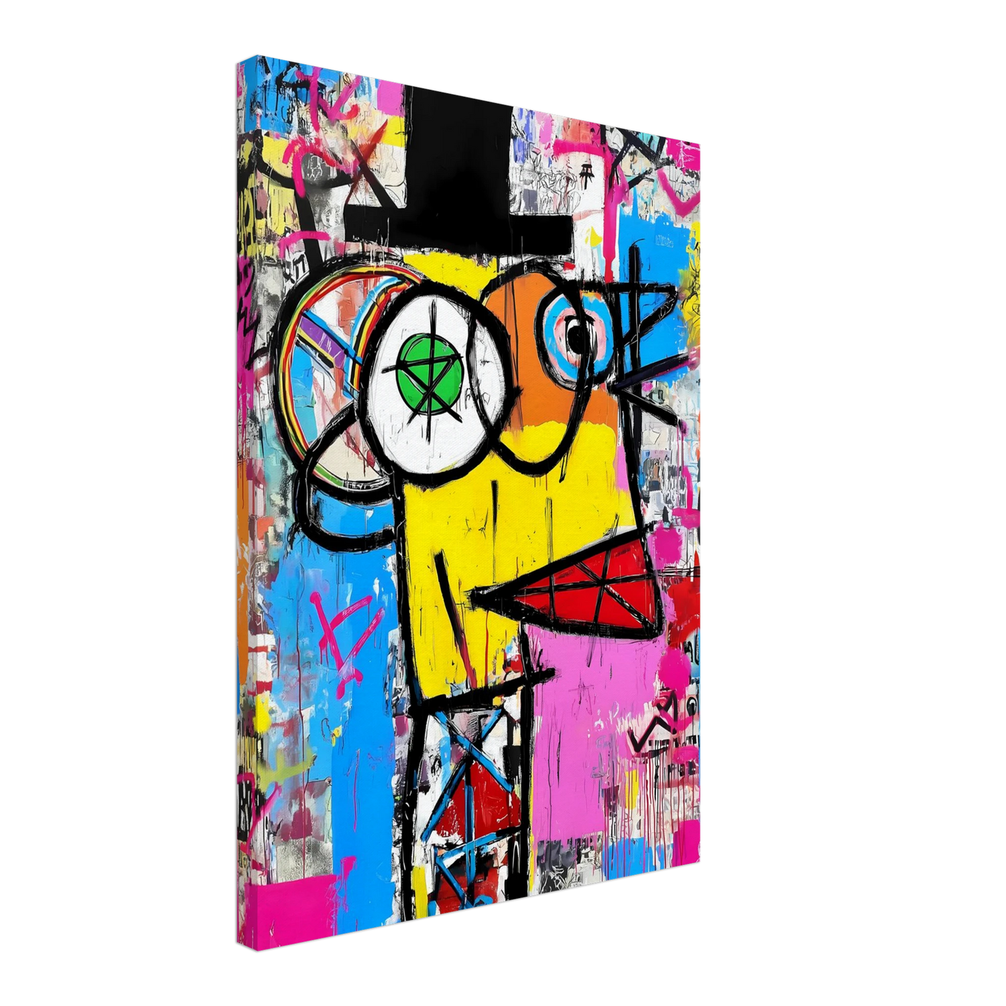 L'Homme au Chapeau Noir — tableau sur toile — vue 3 — art mural STNCL