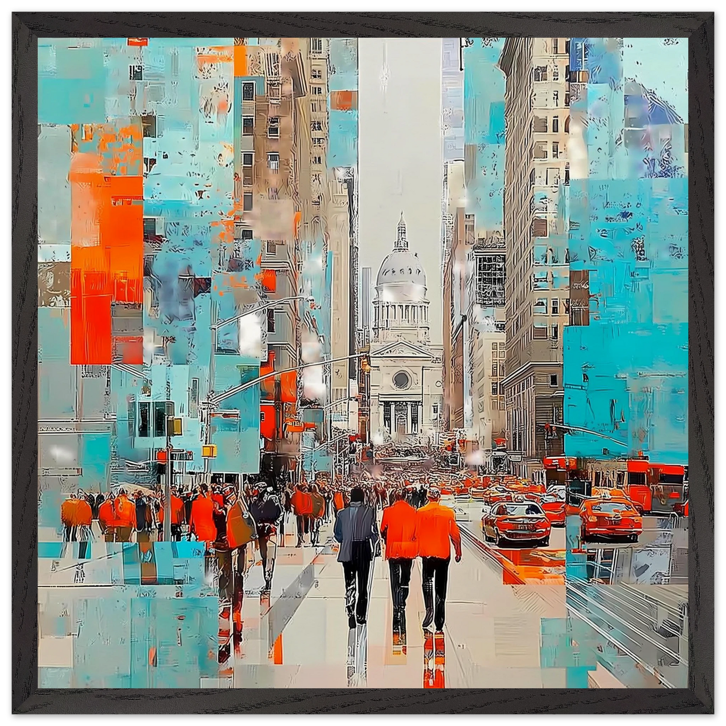 Avenue Cathédrale — tableau encadré bois — vue 8 — art mural STNCL