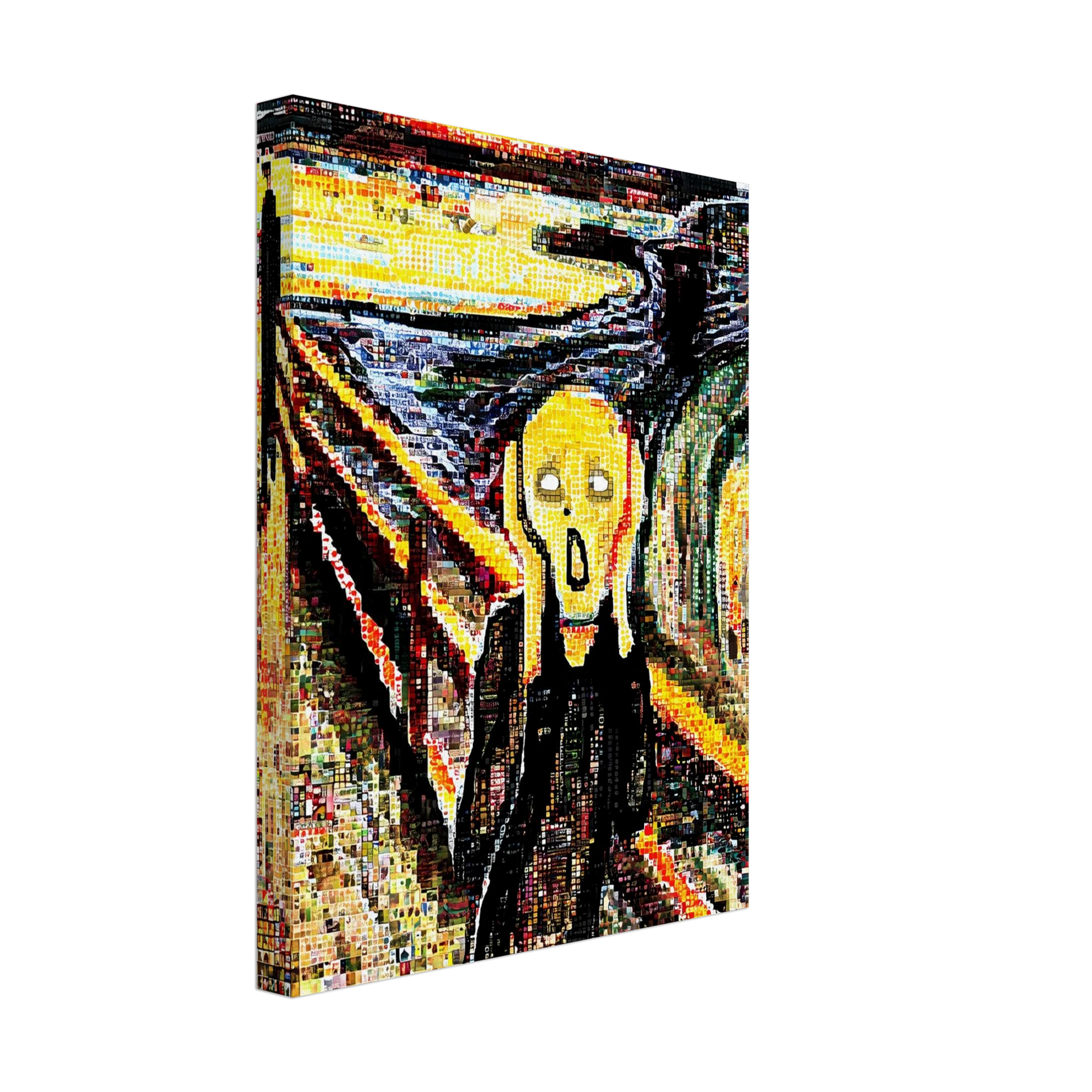 Le Cri en Mosaïque — tableau sur toile — vue 4 — art mural STNCL