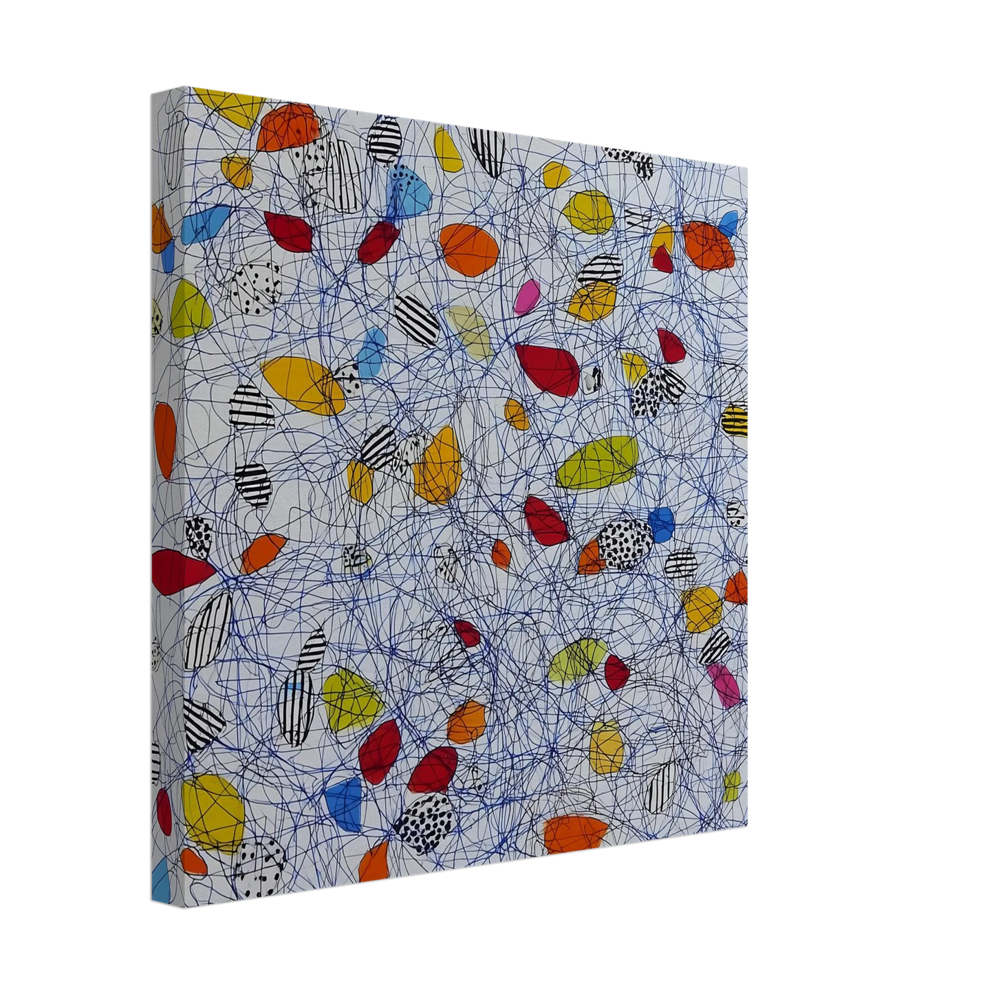 Pelote et Galets — tableau sur toile — vue 3 — art mural STNCL