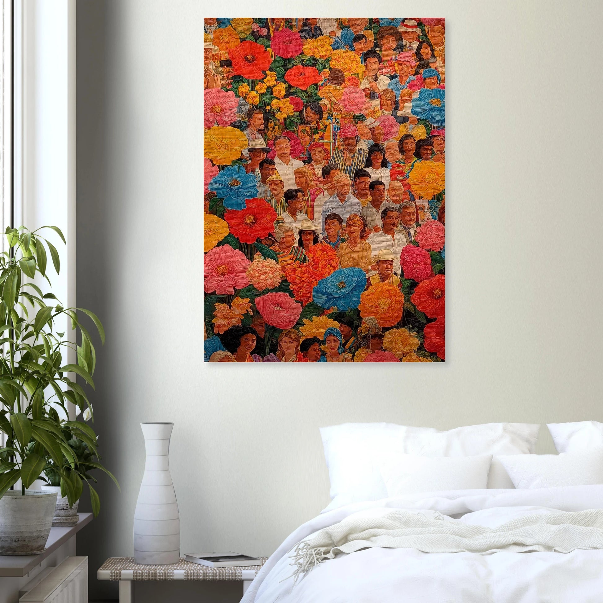 Jardin des Visages — tableau aluminium — vue 7 — art mural STNCL