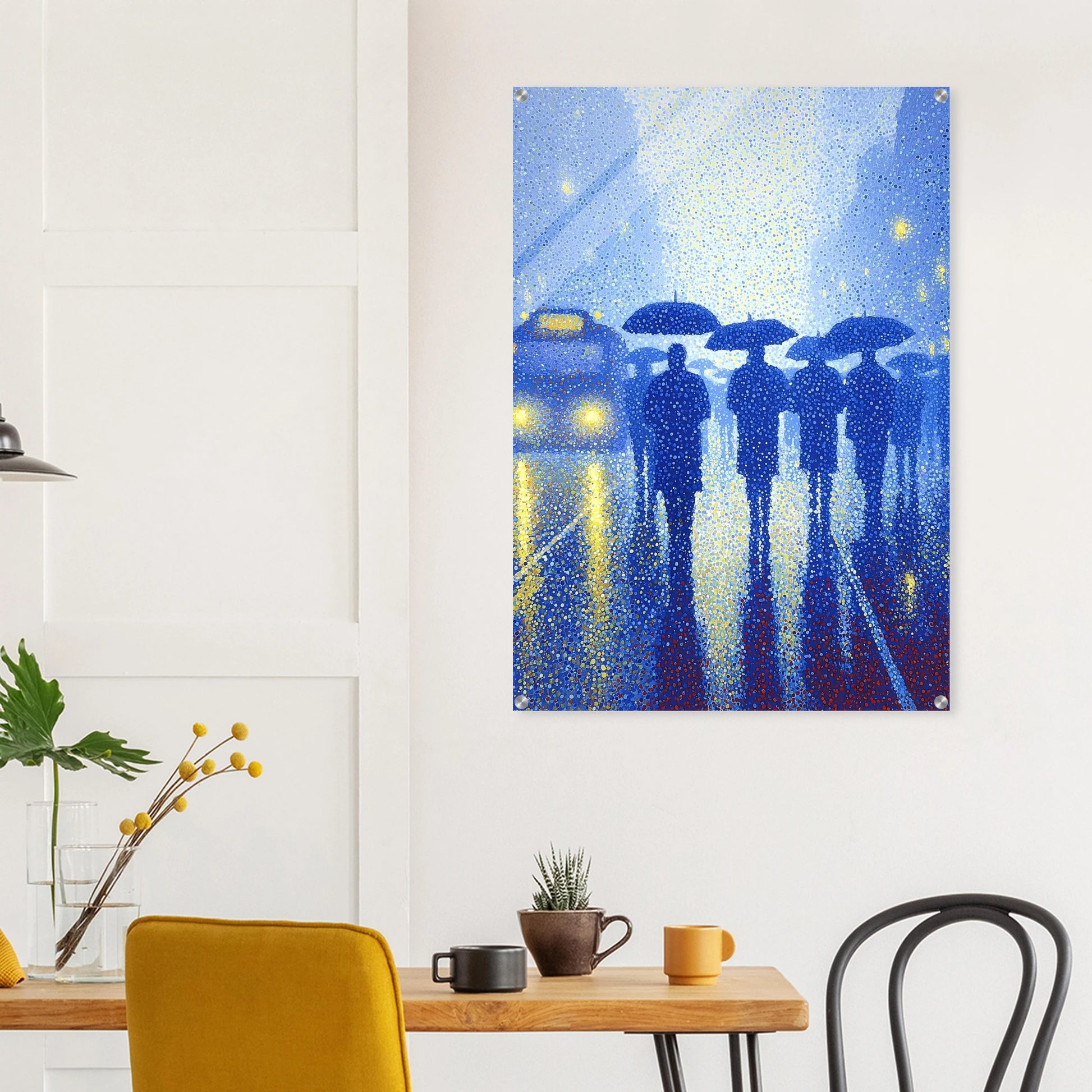 Pluie en Pointillés — tableau plexiglas — vue 8 — art mural STNCL