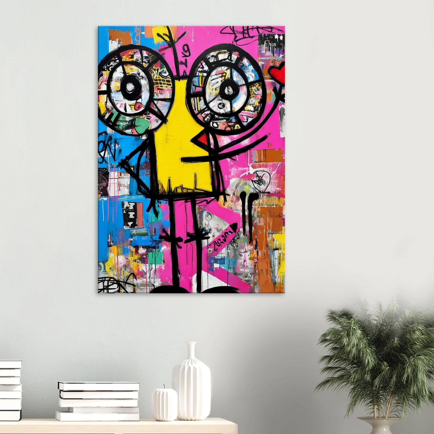 Petit Monstre au Cœur — tableau sur toile — vue 6 — art mural STNCL