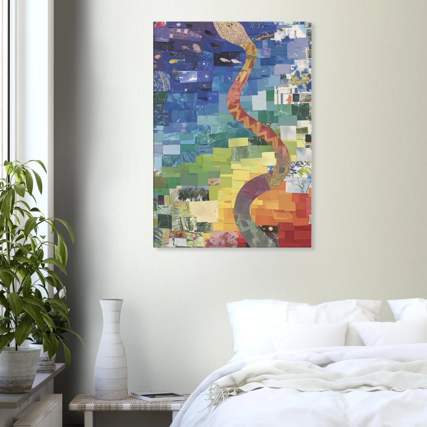 Serpent des Saisons — tableau sur toile — vue 7 — art mural STNCL