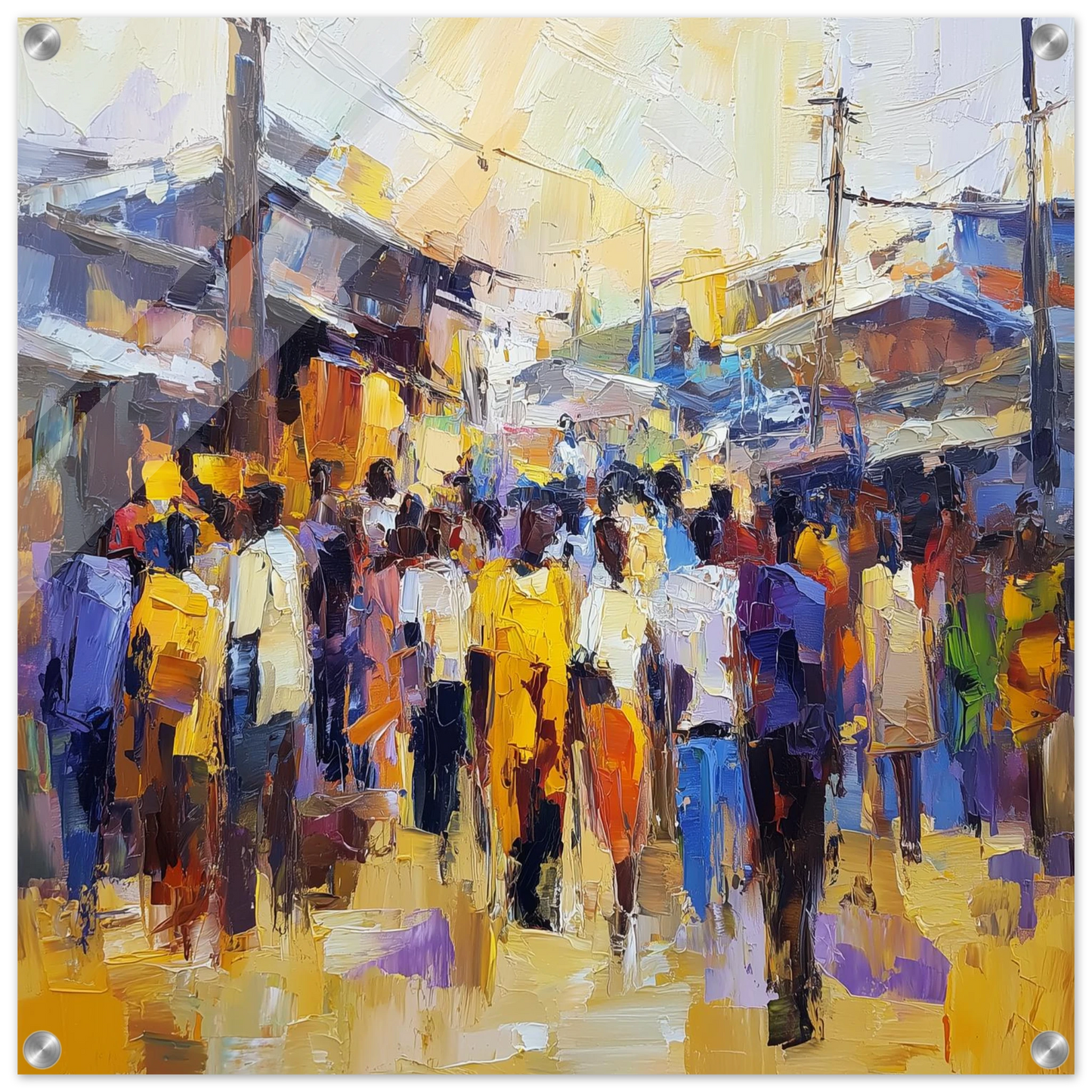 Marché Vivant sous Soleil — tableau plexiglas — art mural STNCL