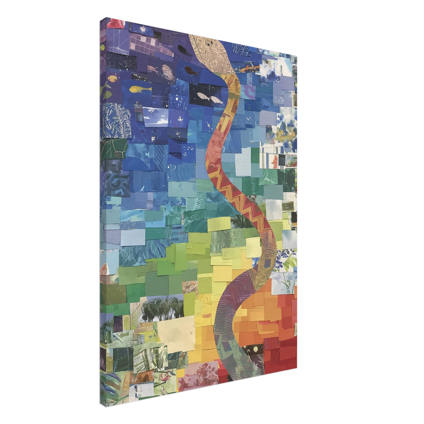 Serpent des Saisons — tableau sur toile — art mural STNCL