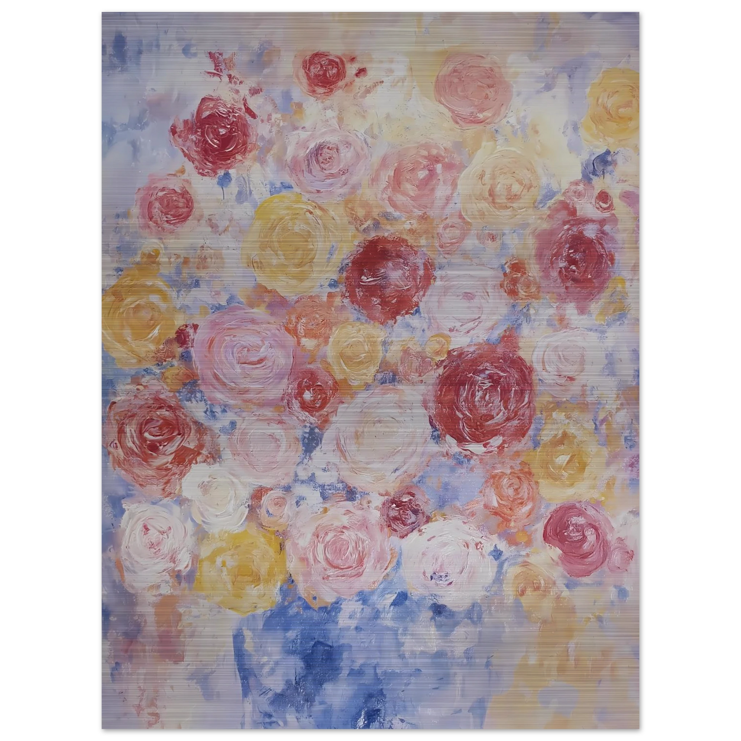 Brassée de Roses — tableau aluminium — vue 5 — art mural STNCL