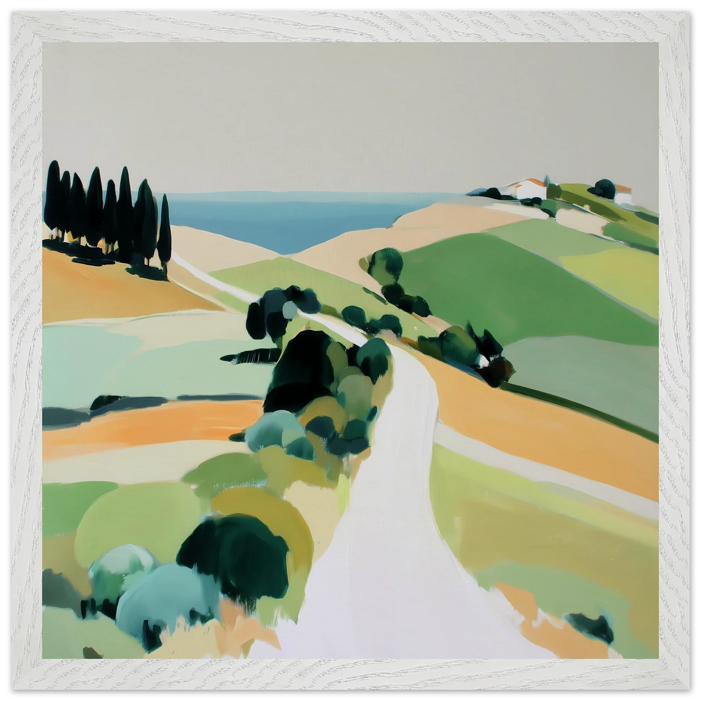 Chemin vers la Mer — tableau encadre bois — vue 9 — art mural STNCL