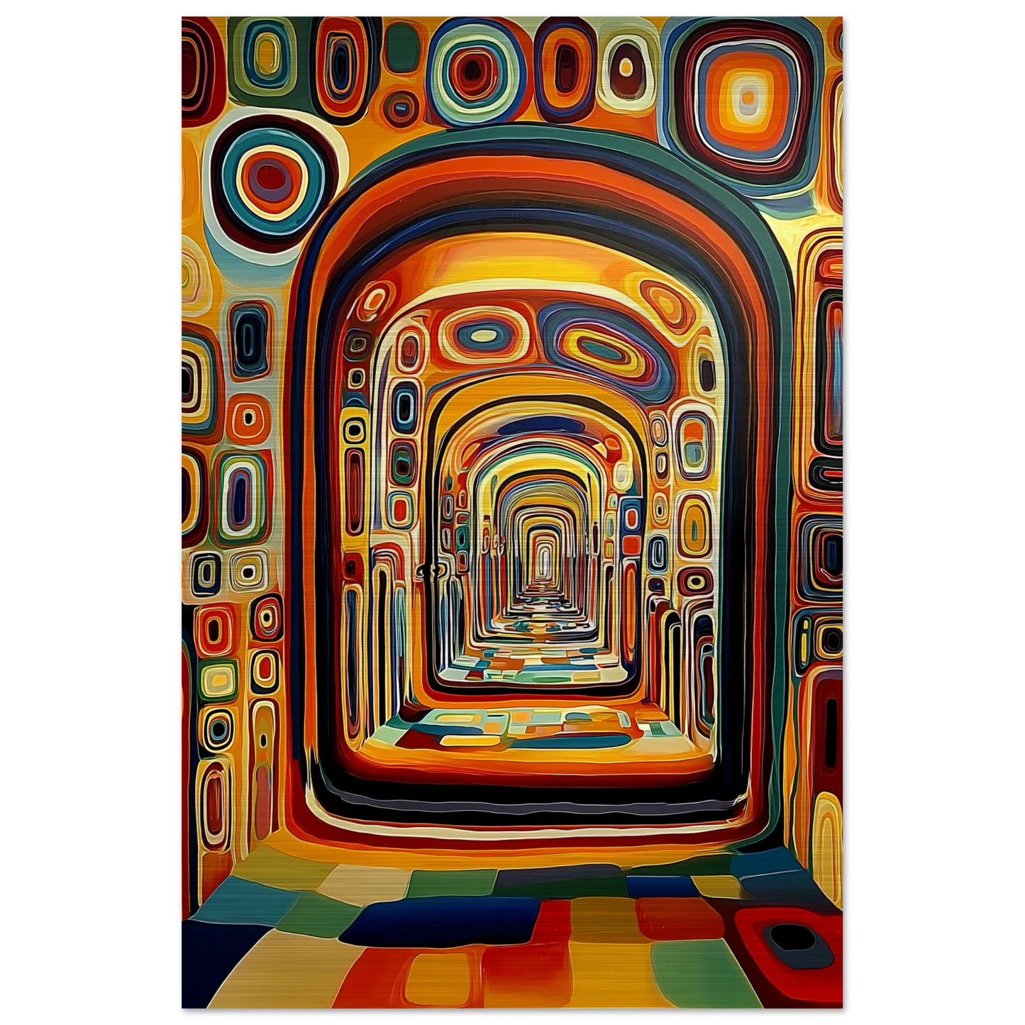 Enfilade Sans Fin — tableau aluminium — vue 3 — art mural STNCL