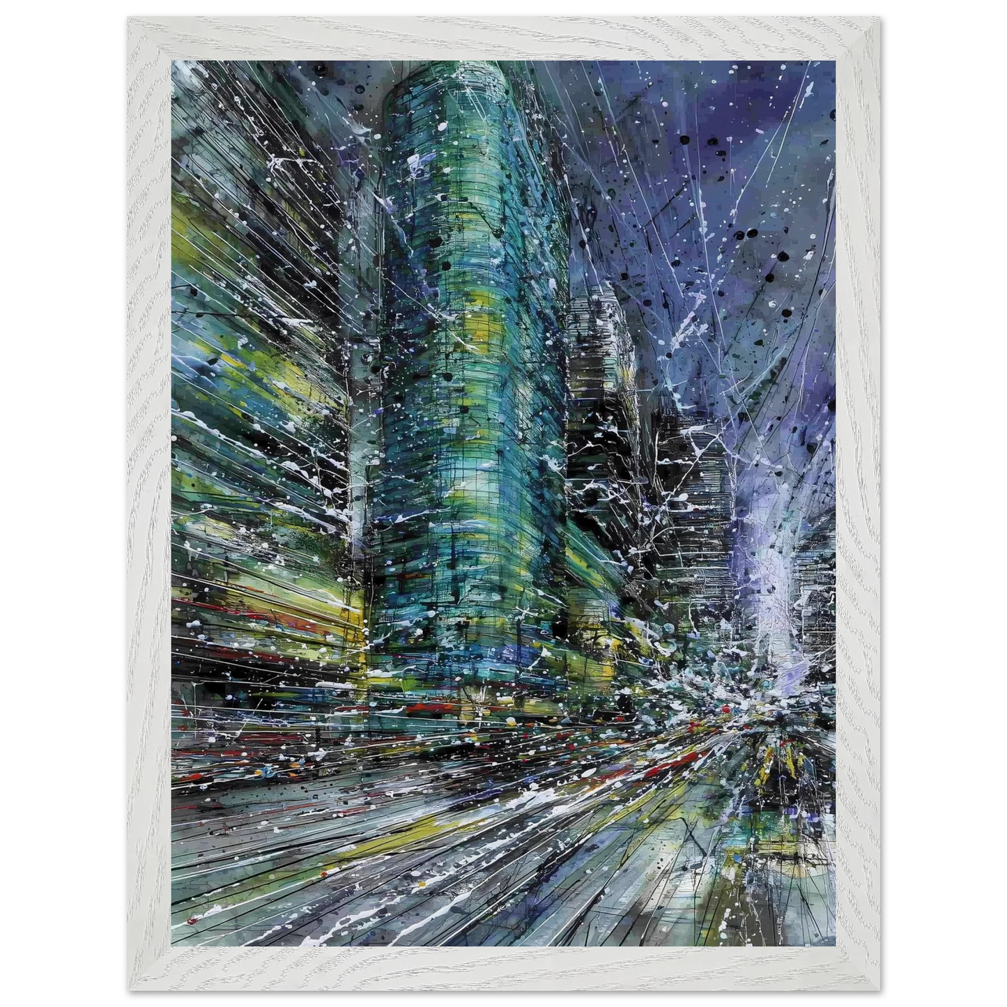 Vertige de la Cité — tableau encadré bois — vue 9 — art mural STNCL