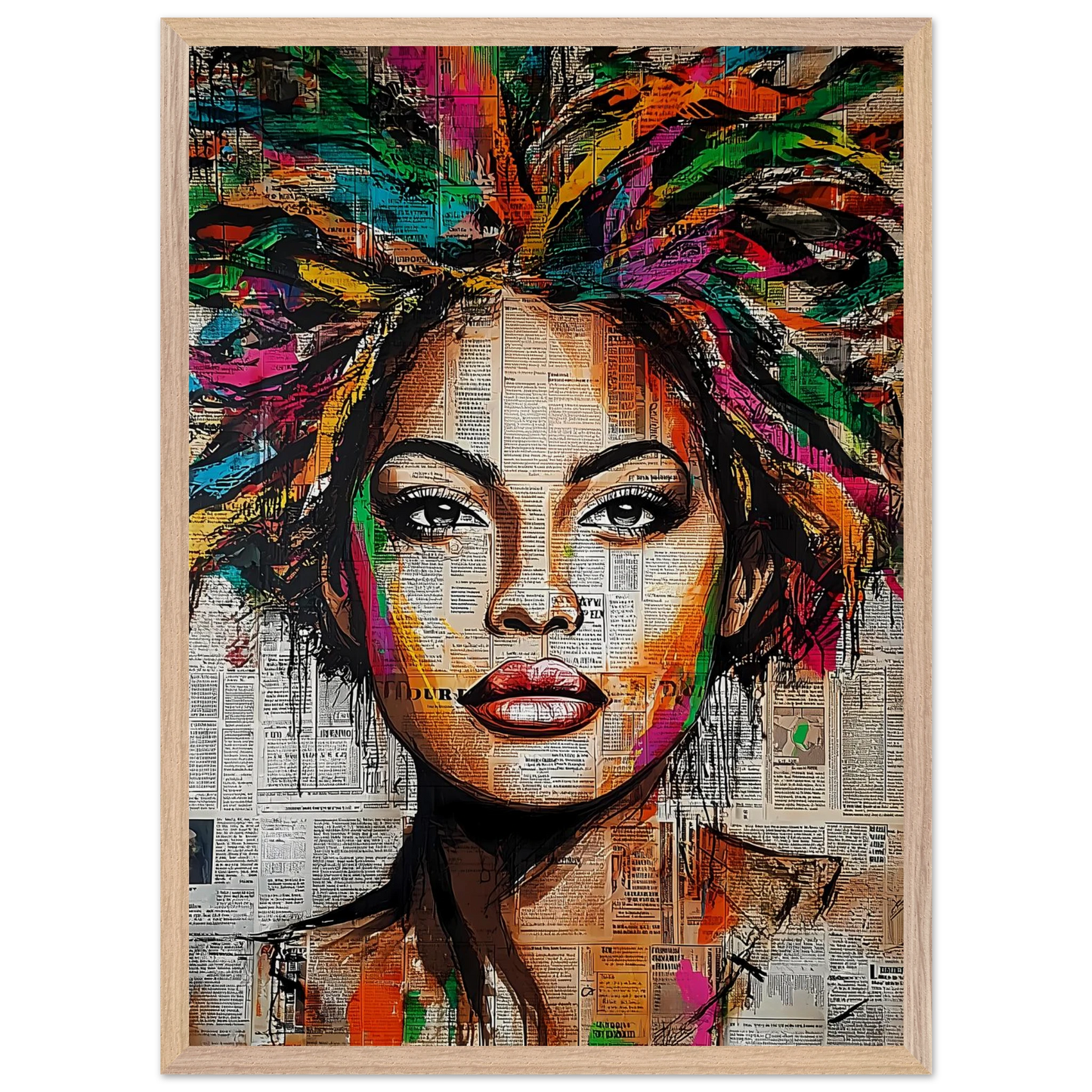 Tête d'Affiche — tableau encadré bois — vue 13 — art mural STNCL