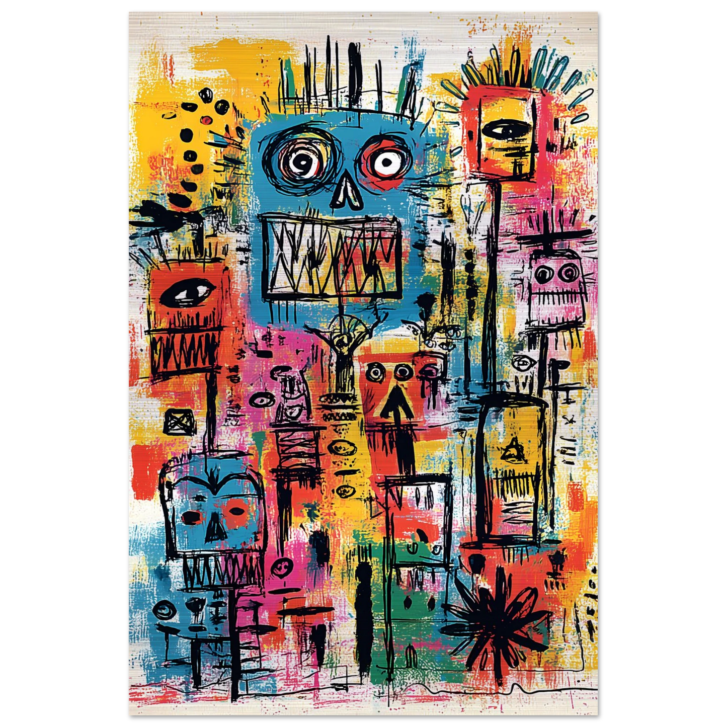 Totem des Esprits — tableau aluminium — vue 3 — art mural STNCL